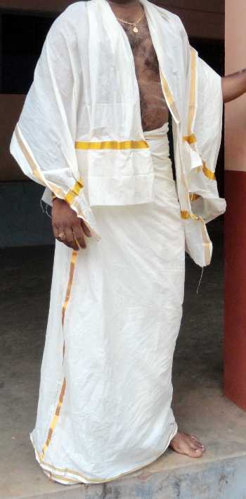 Mens Shawl , Angavastram, Uttariyam, Mel Mundu - 2.30 meter