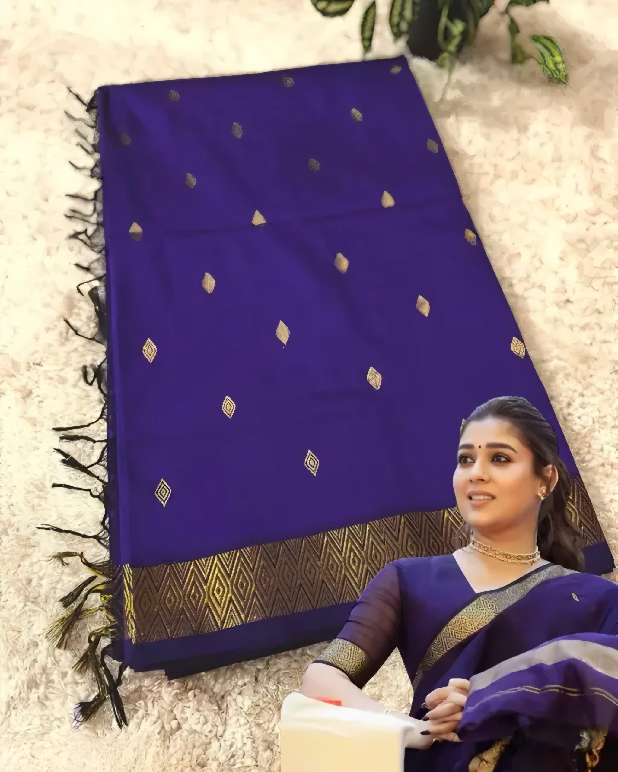 Nayanthara Inspired Saree Trending Celebrity saree with blouse