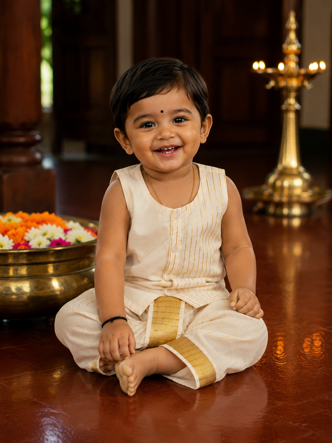 Boys Shirt with Angavasthram Dothi