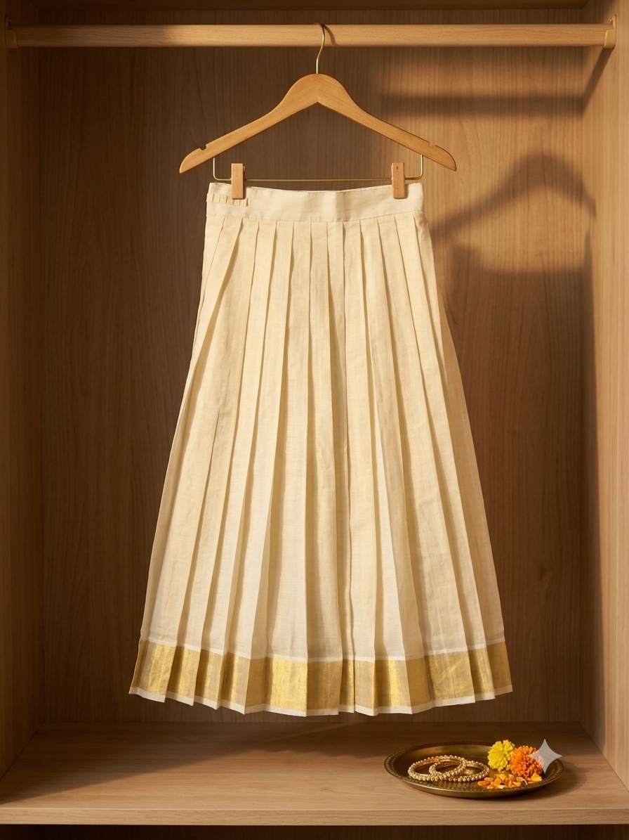 Kerala traditional Pattupavada -  kids wear