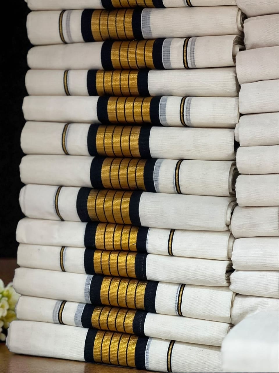 Thiruvathira Set Mundu Pure Cotton 2.80 mtr Extra length