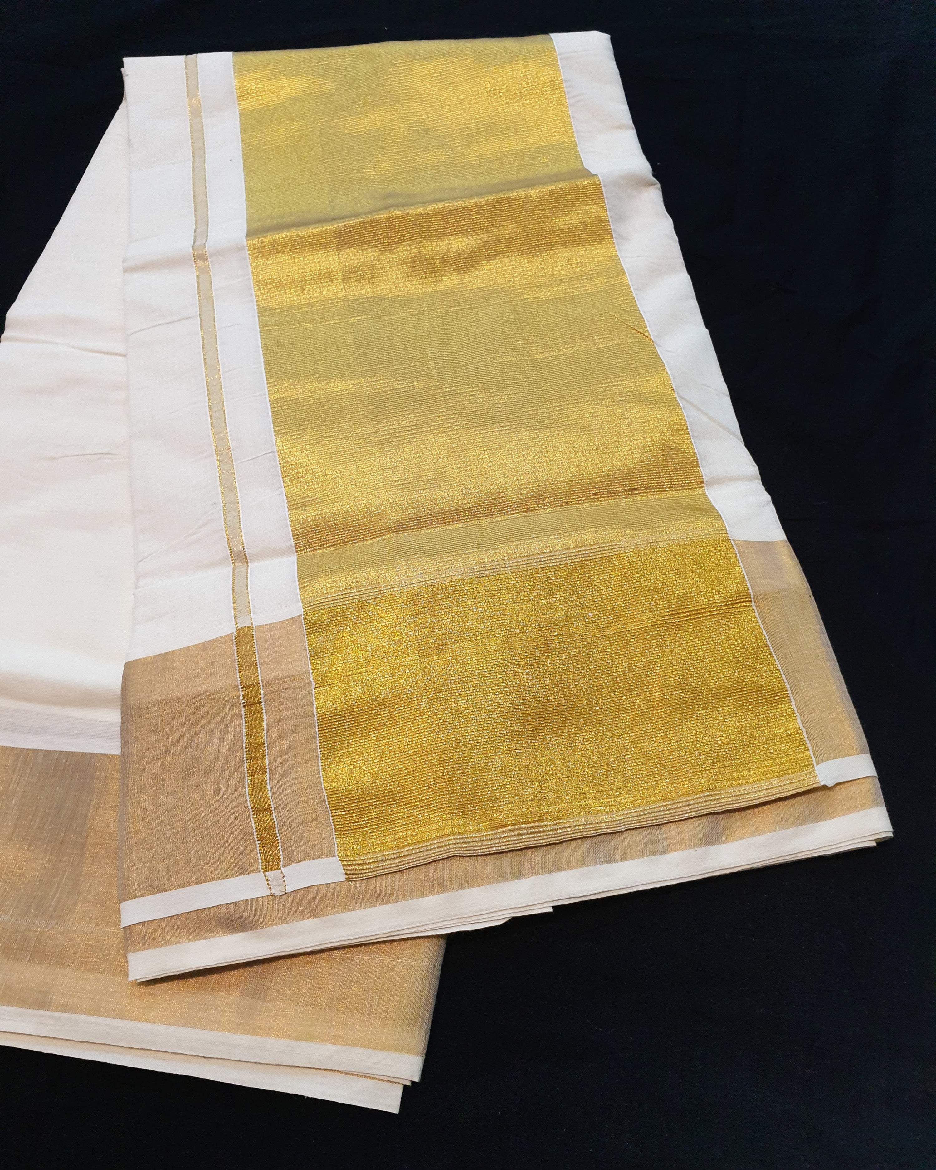 Big Border Kasavu Saree 5 inch with blouse