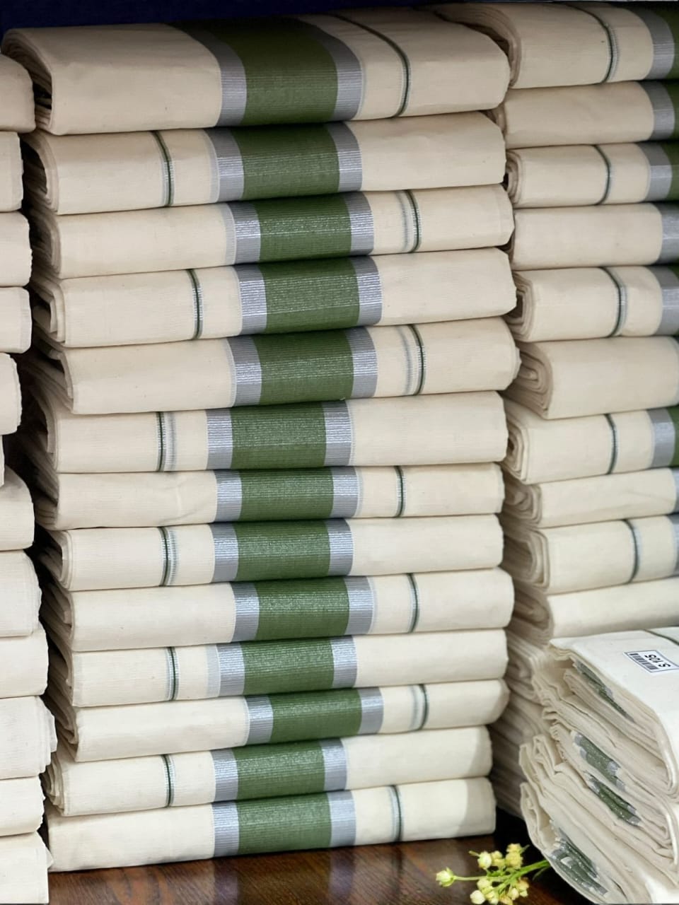 Thiruvathira Set Mundu Pure Cotton 2.80 mtr Extra length