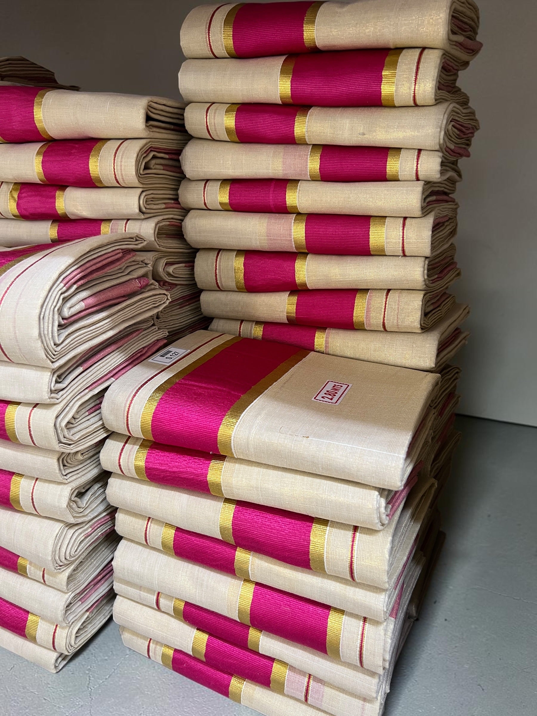 Tissue Color Set mundu With Kunjalam 2.80mtr