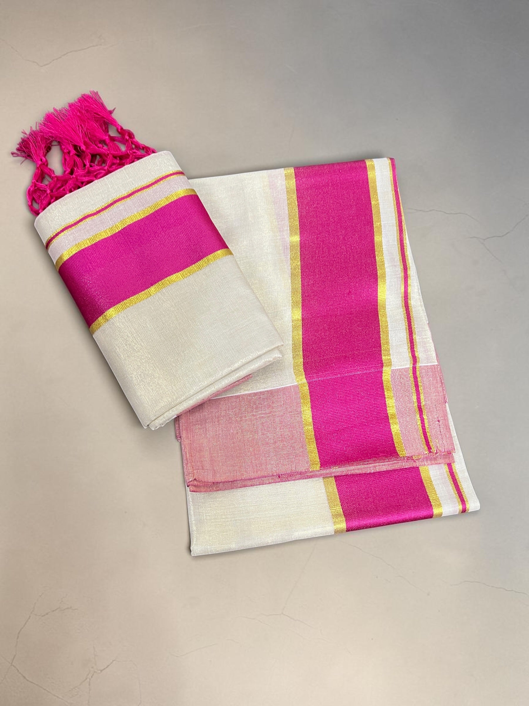 Tissue Color Set mundu With Kunjalam 2.80mtr