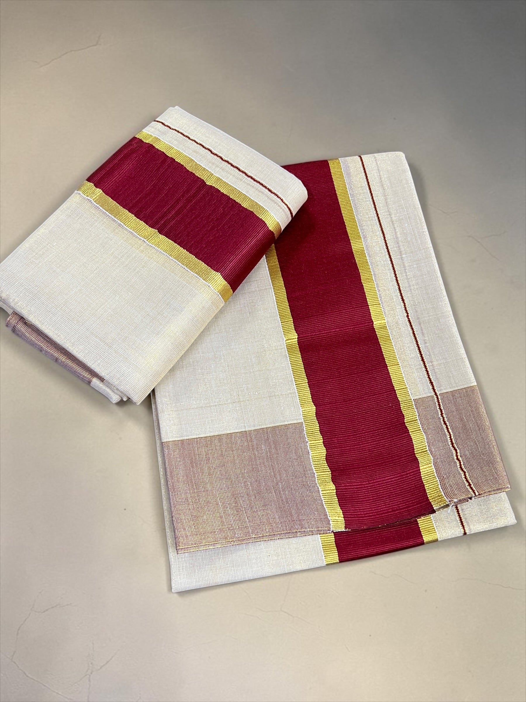 Tissue Color Set mundu With Kunjalam 2.80mtr