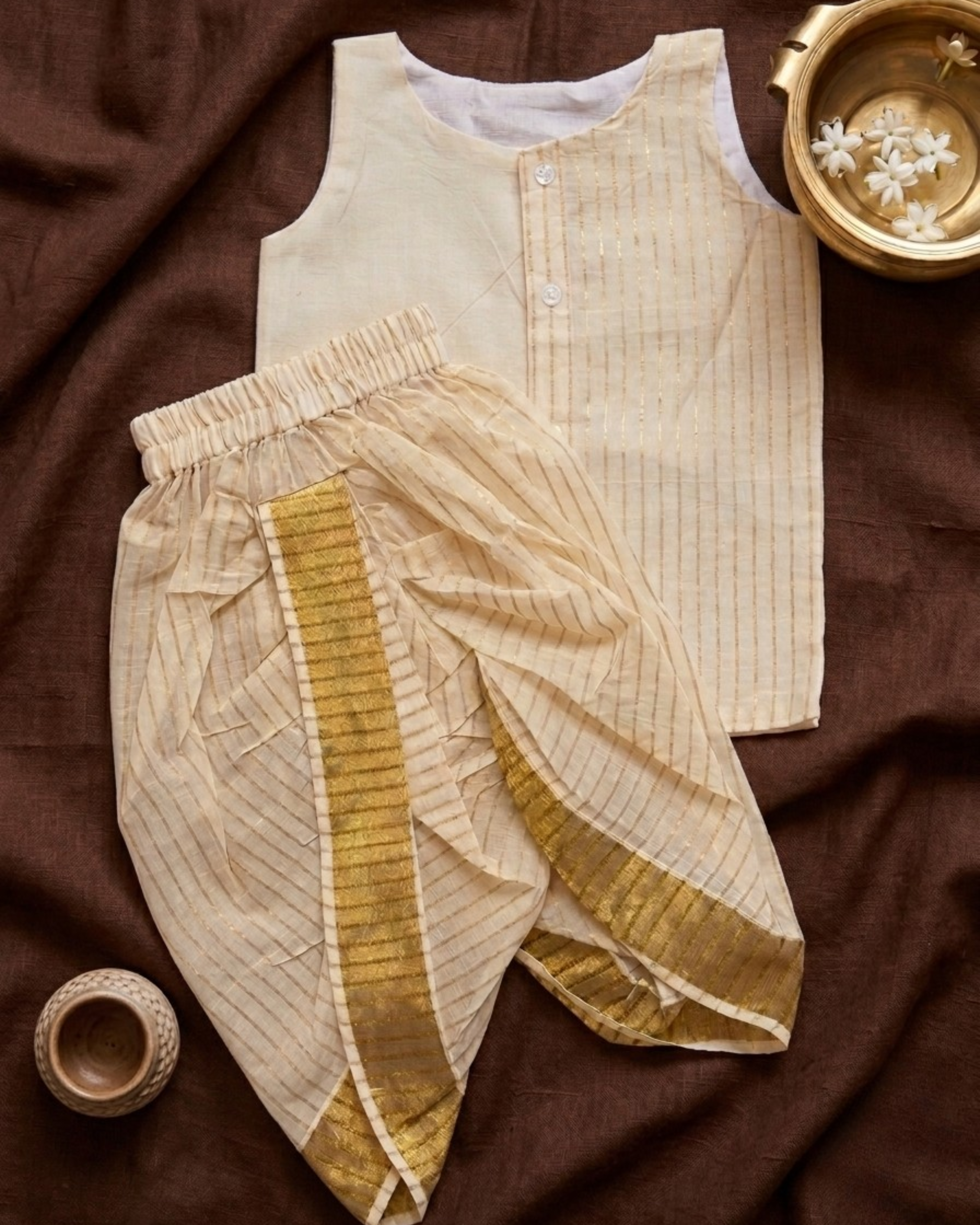 Boys Shirt with Angavasthram Dothi