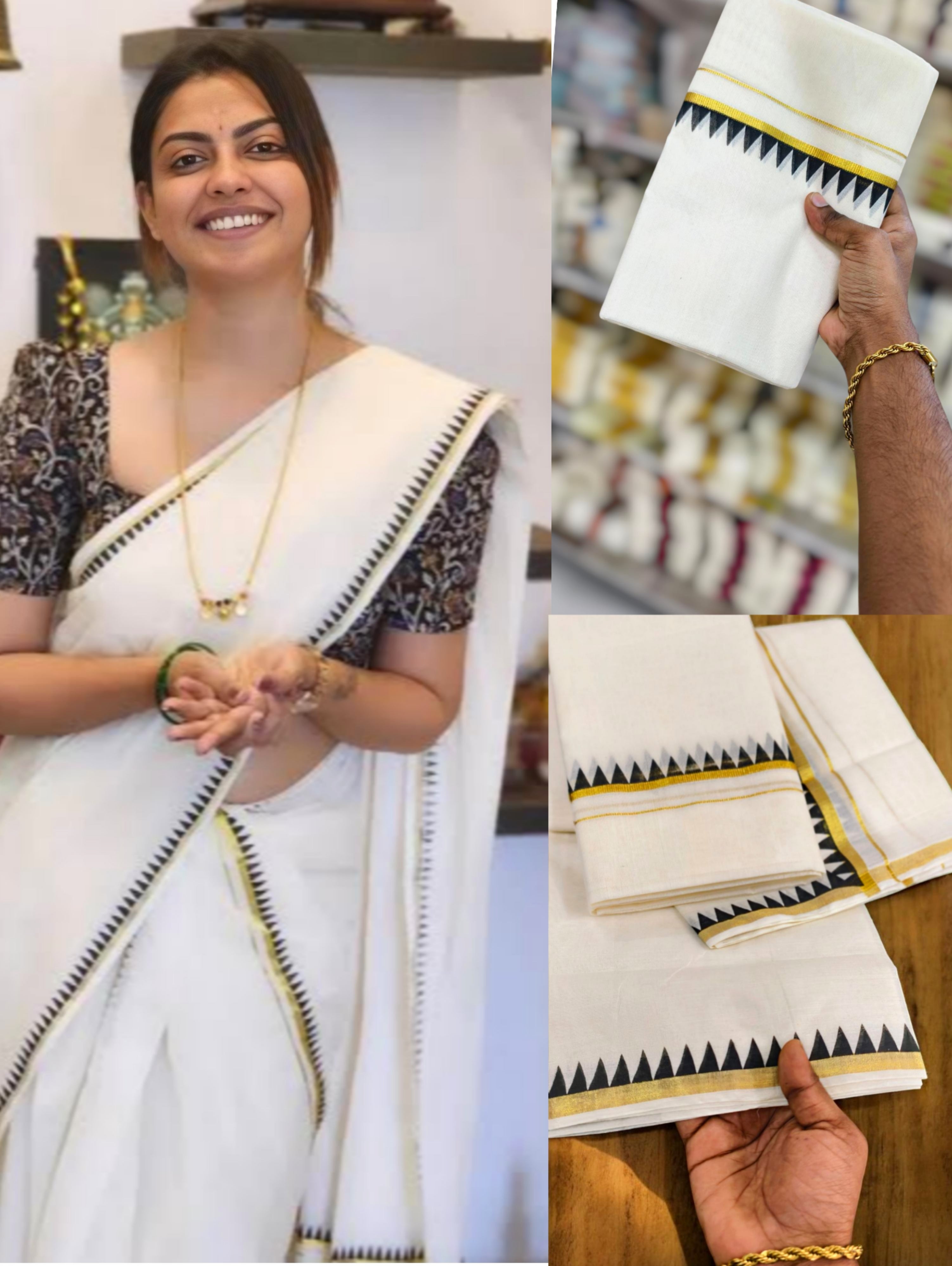 Anusree Trending Set Mundu Kuthampully  Extra length