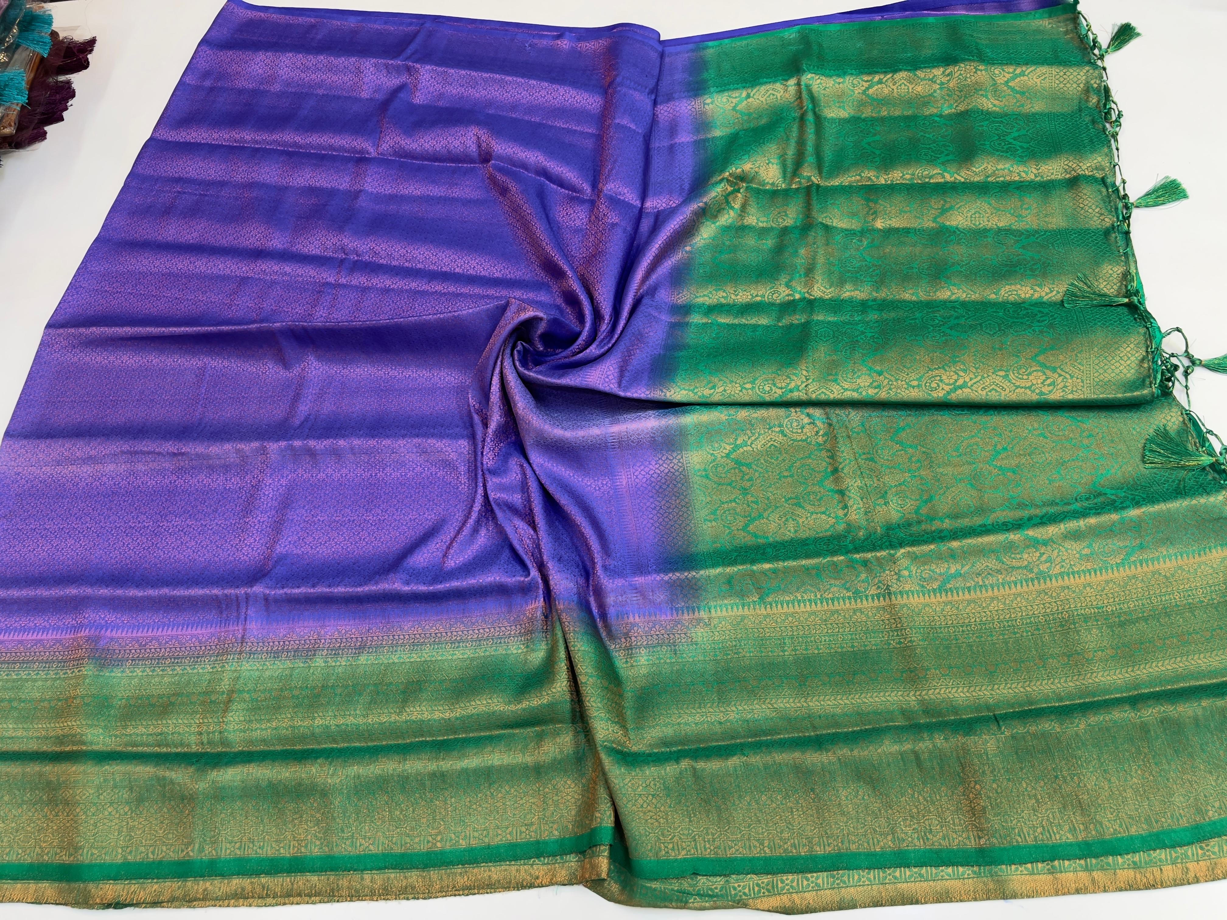 Soft Silk Kubera saree with Blouse Premium Quality 6.25mtr