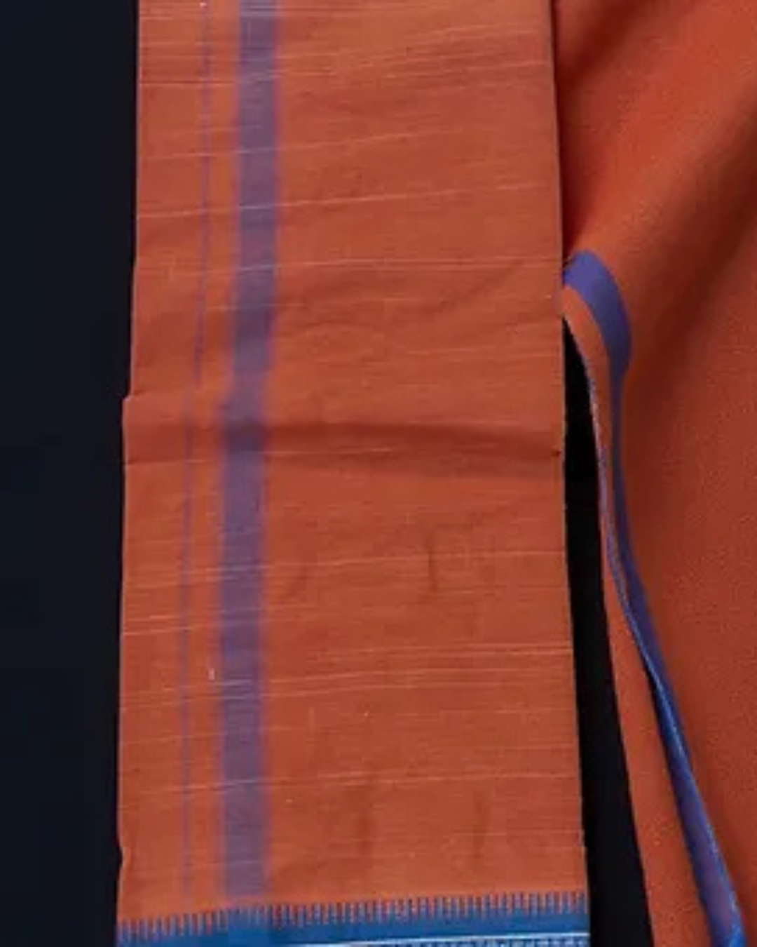 Kerala Cotton Kavi Mundu 2 meter Pure cotton