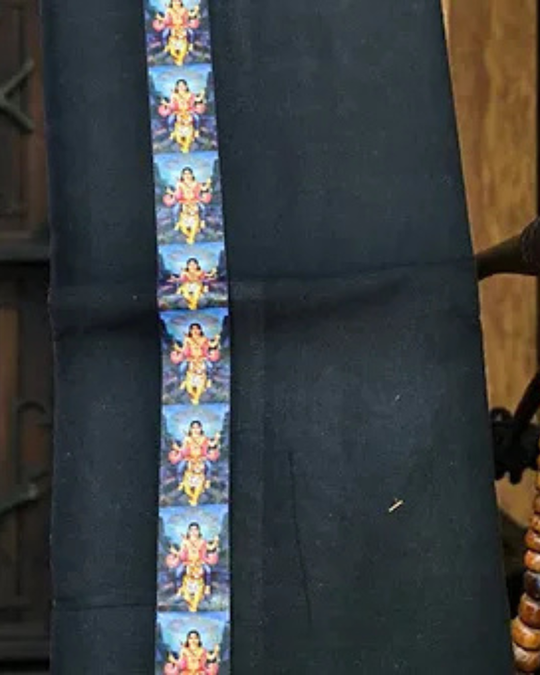 Sabarimala Black Mundu with Swamy Ayappa print 2 meter dhoti