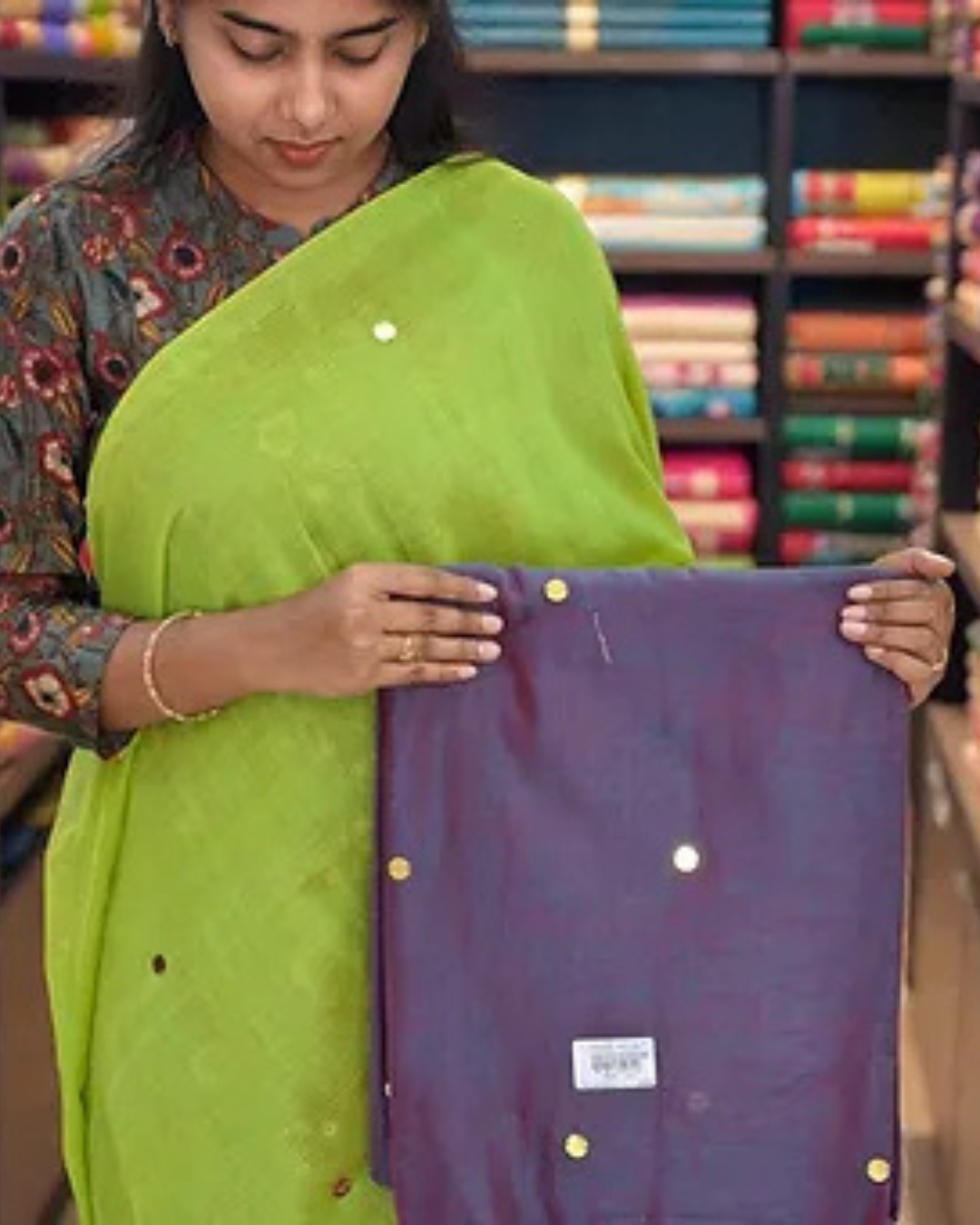 Mul Mul Saree With Running Sequence Work