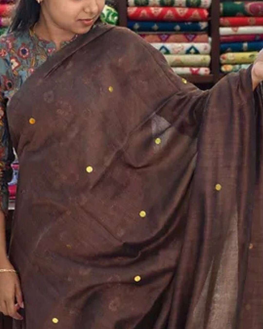 Mul Mul Saree With Running Sequence Work