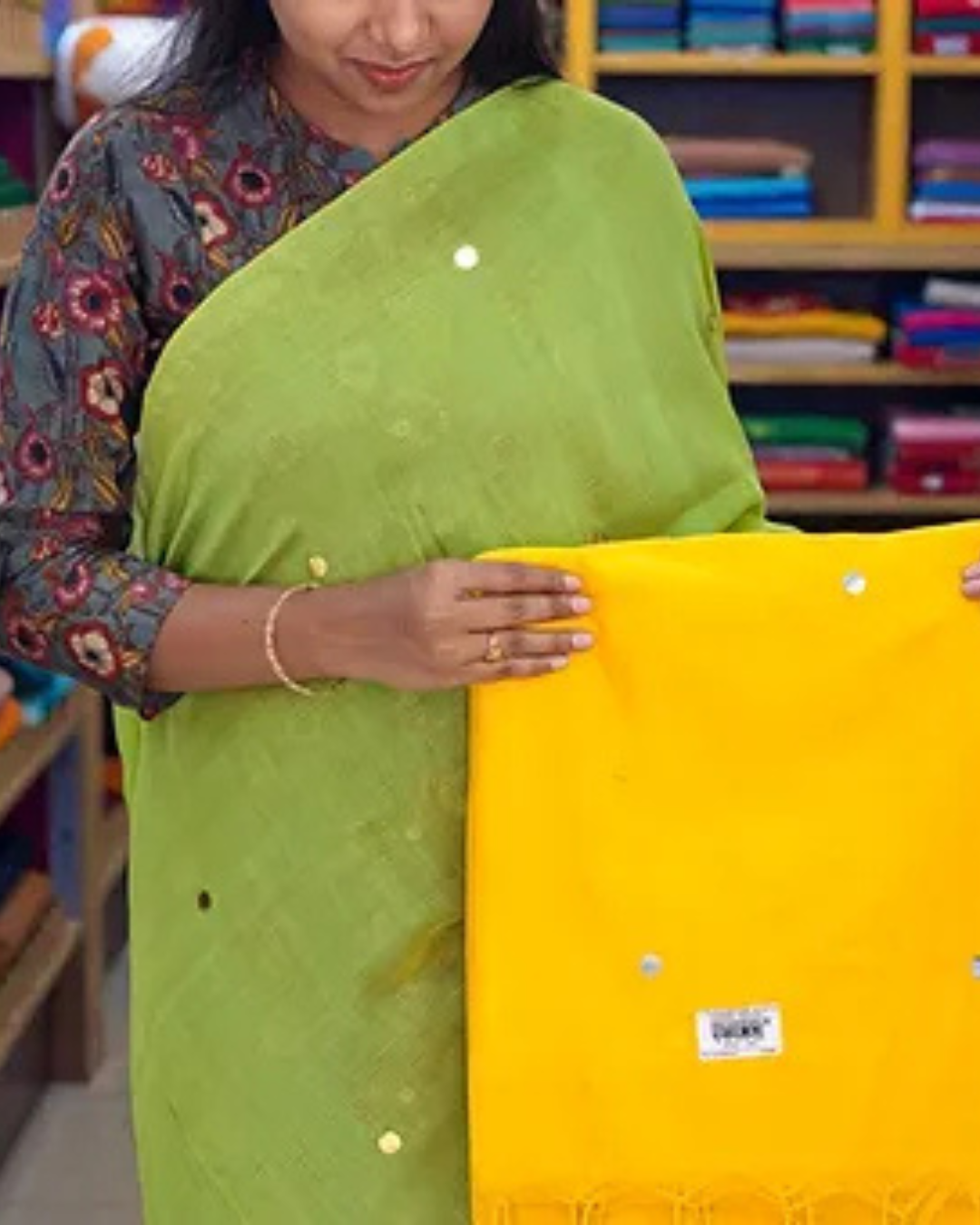 Mul Mul Saree With Running Sequence Work