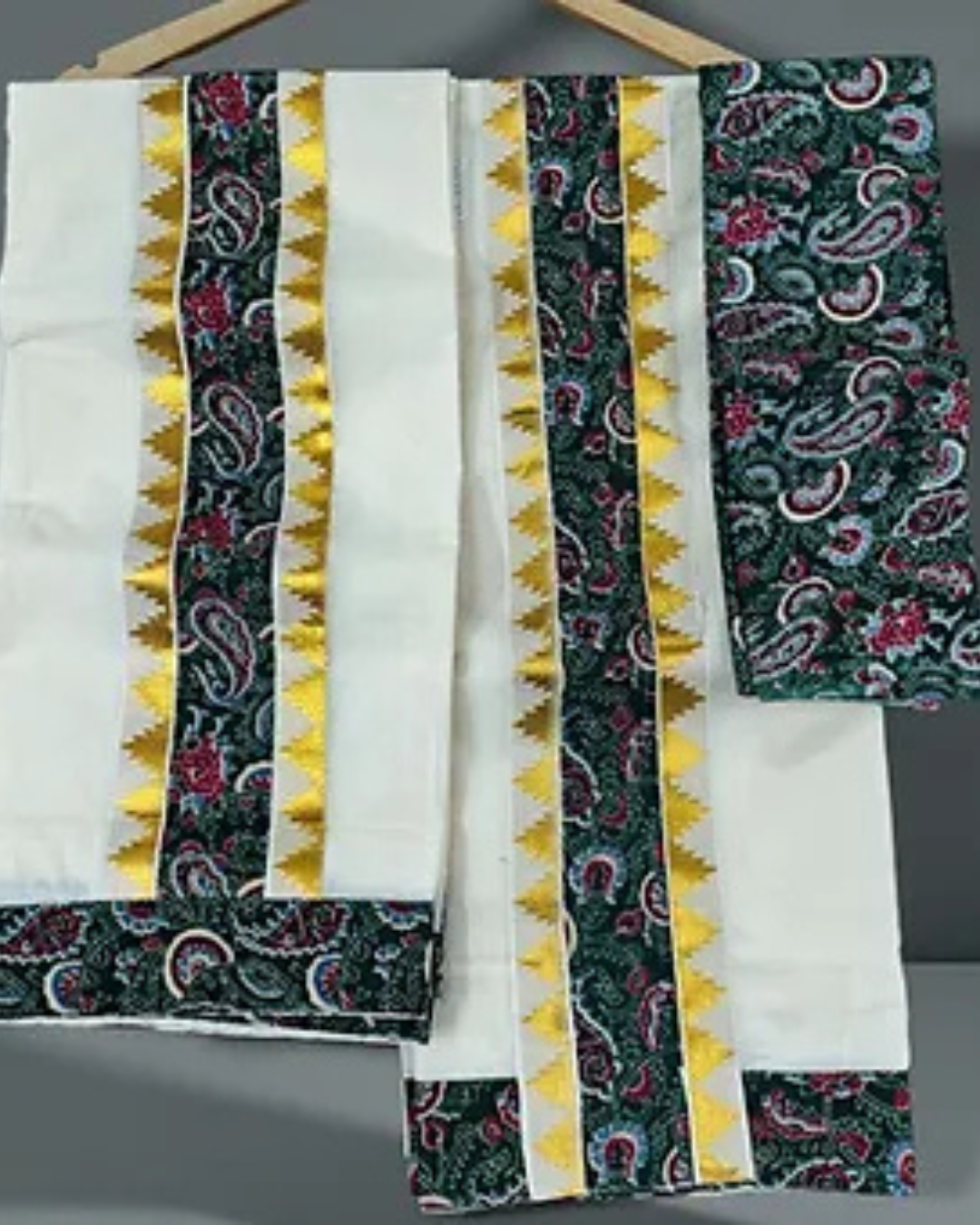 Ajrakh Set Mundu exclusive pattern 2.80 mtr extra length with blouse