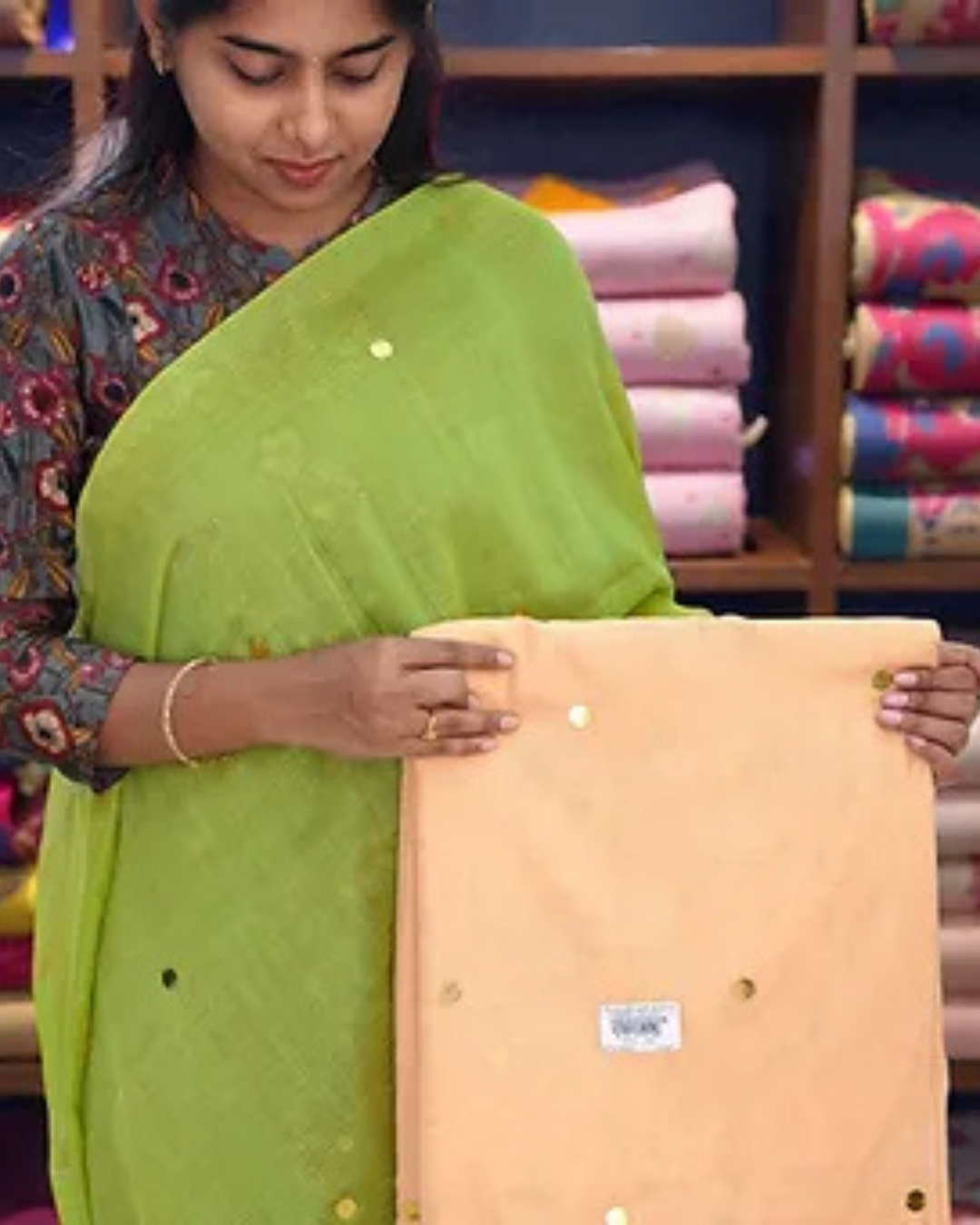 Mul Mul Saree With Running Sequence Work
