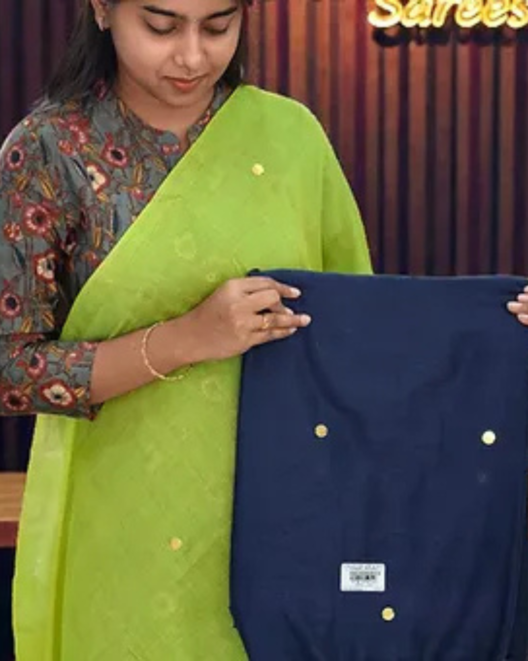 Mul Mul Saree With Running Sequence Work
