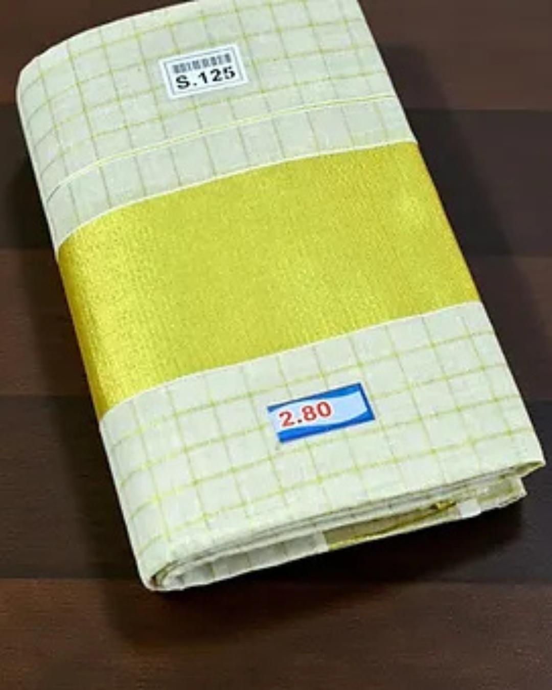 Kuthampully Check Tissue Set Mundu 2.80 meter extra length