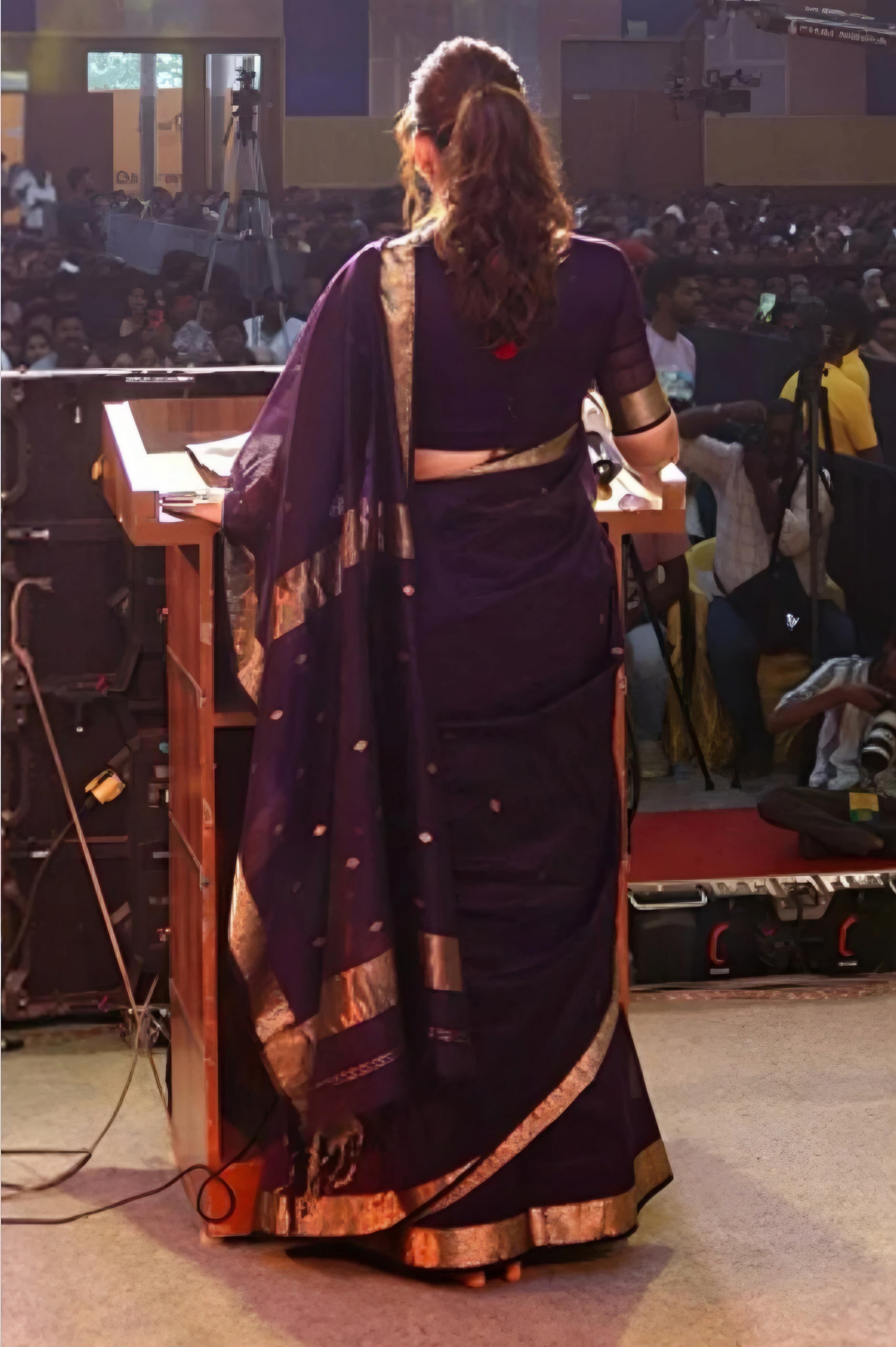 Nayanthara Inspired Saree Trending Celebrity saree with blouse