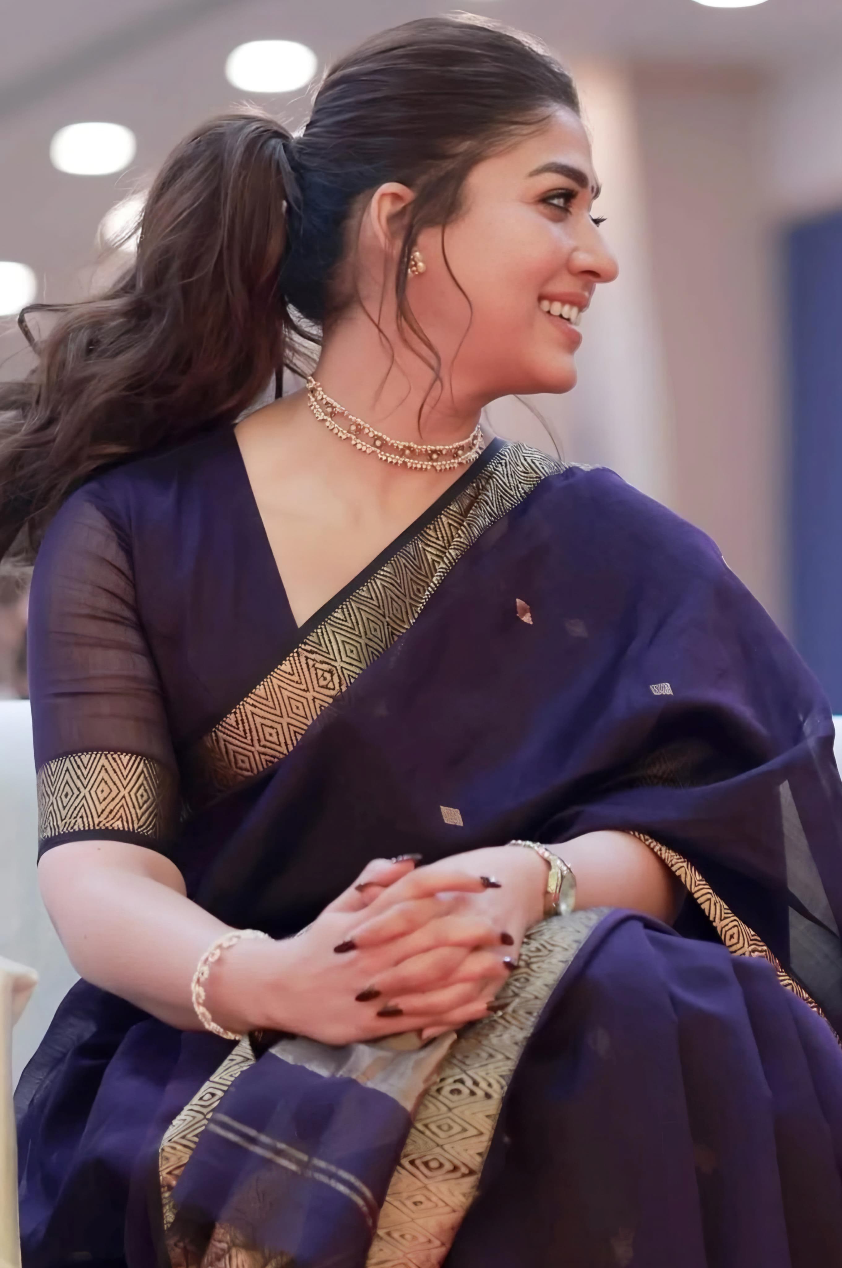 Nayanthara Inspired Saree Trending Celebrity saree with blouse