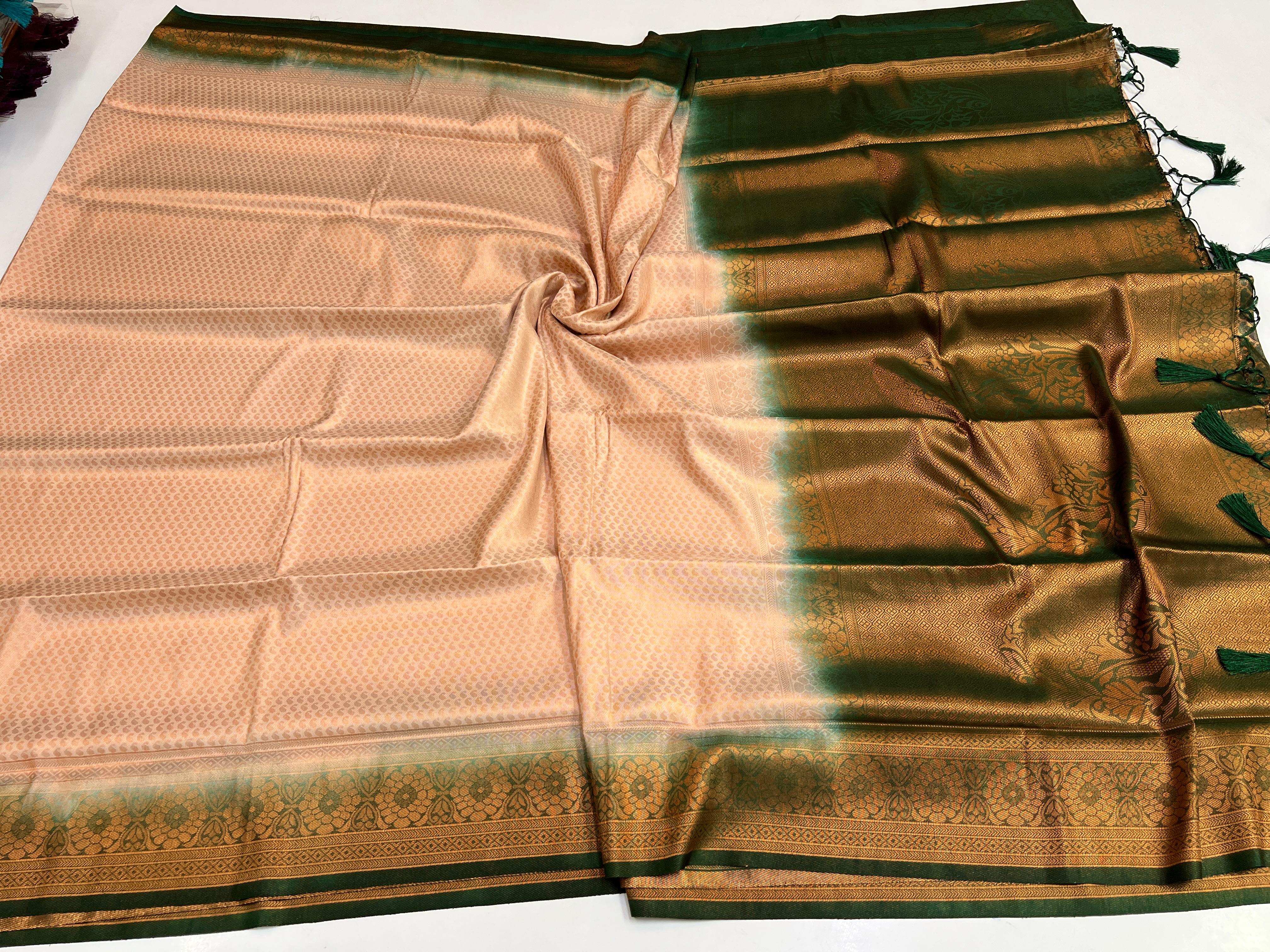 Soft Silk Kubera saree with Blouse Premium Quality 6.25mtr