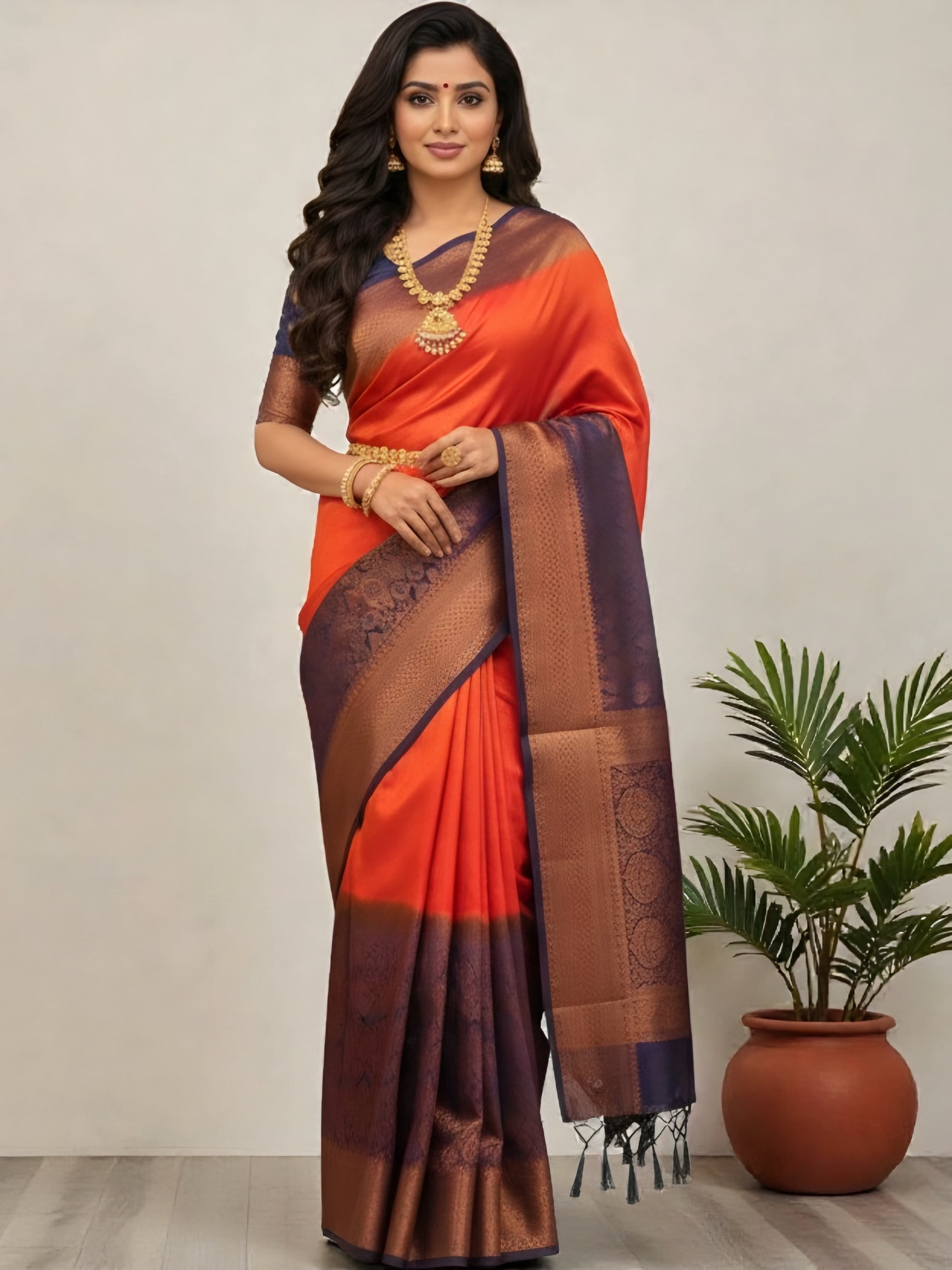 Soft Silk Kubera saree with Blouse Premium Quality 6.25mtr