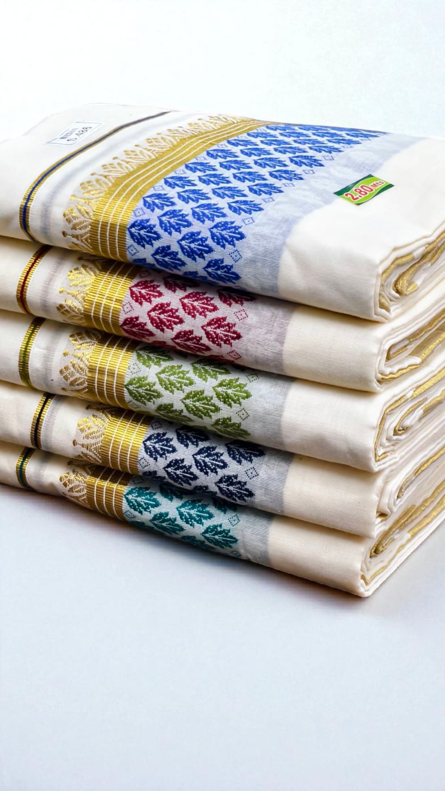 Kuthampully Premium Bhel Border Design Set Mundu extra length with exclusive design
