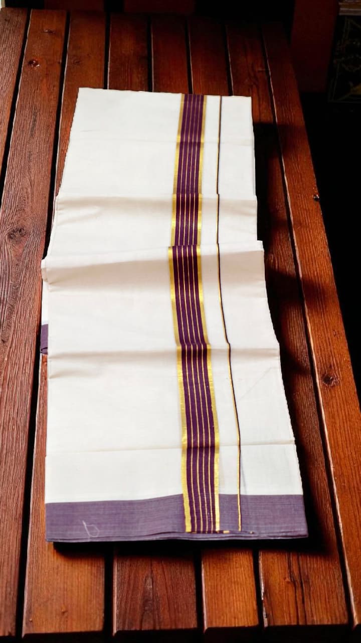 100*100 Pure Cotton Dothi Original Kuthampully _ Double Dothi