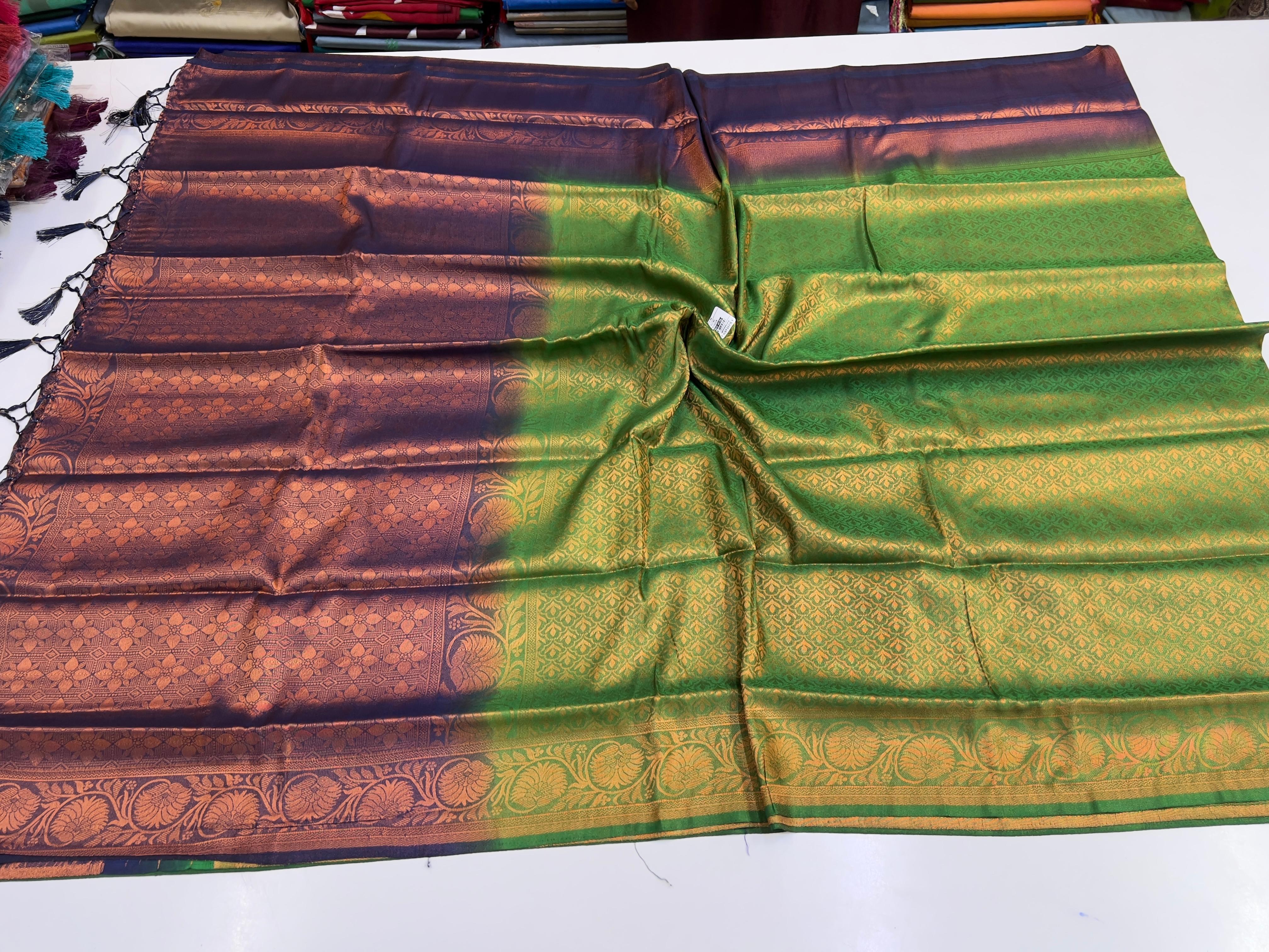 Soft Silk Kubera saree with Blouse Premium Quality 6.25mtr