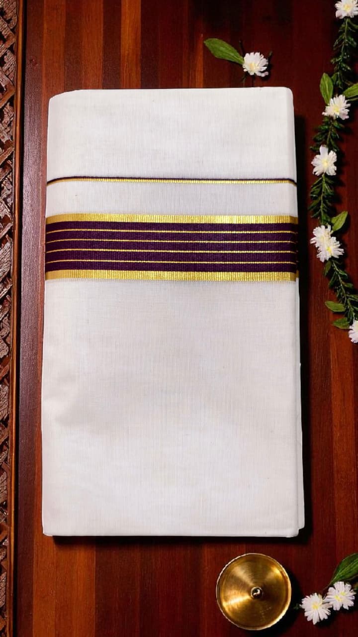 100*100 Pure Cotton Dothi Original Kuthampully _ Double Dothi