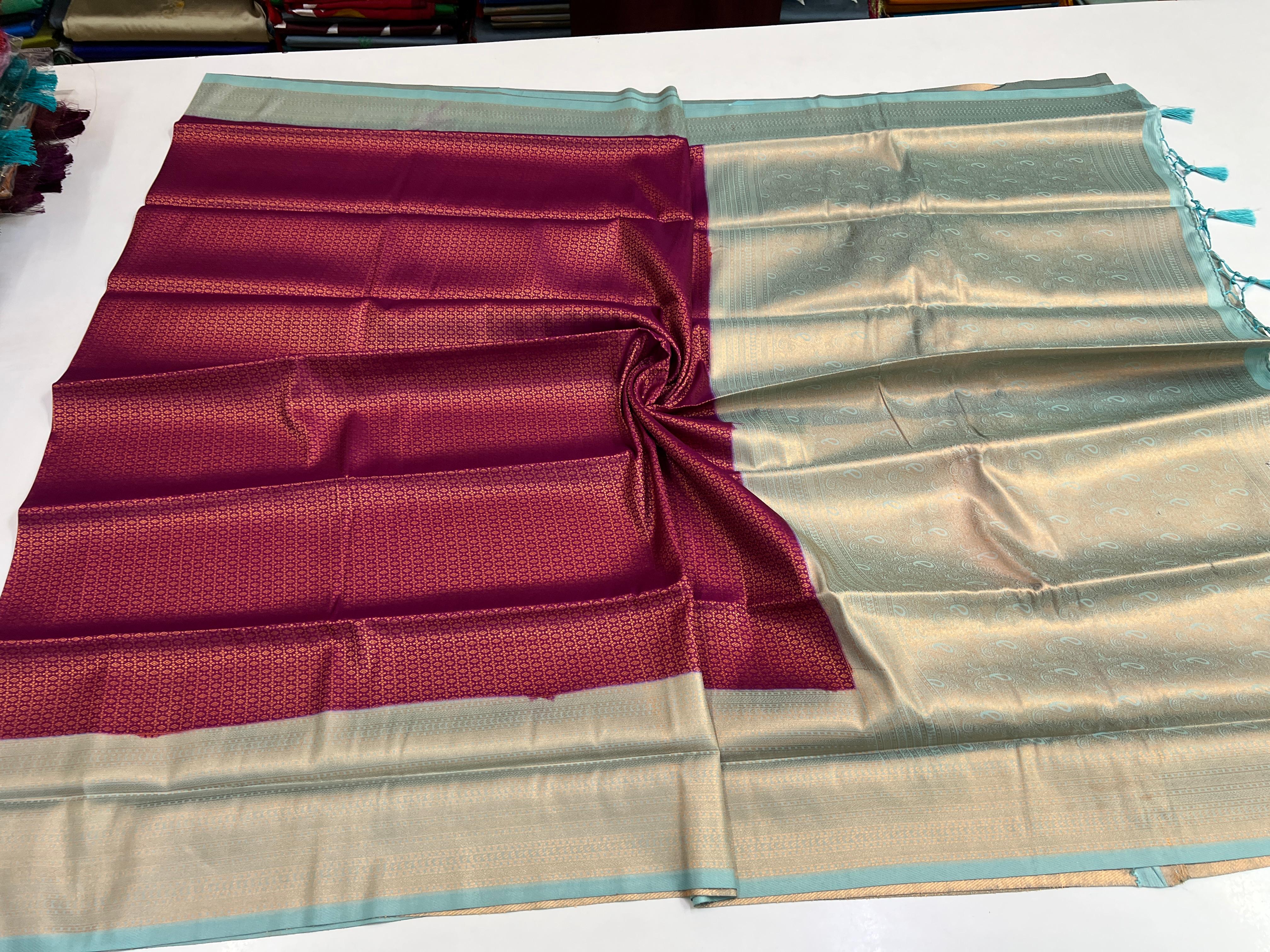 Soft Silk Kubera saree with Blouse Premium Quality 6.25mtr