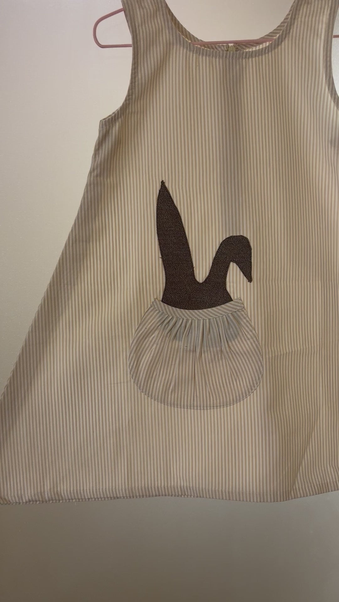 Little Bunny A-line yellow stripe frock for kids