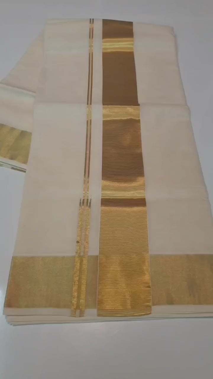 KUTHAMPULLY HANDLOOM COTTON SAREE WITH BLOUSE
