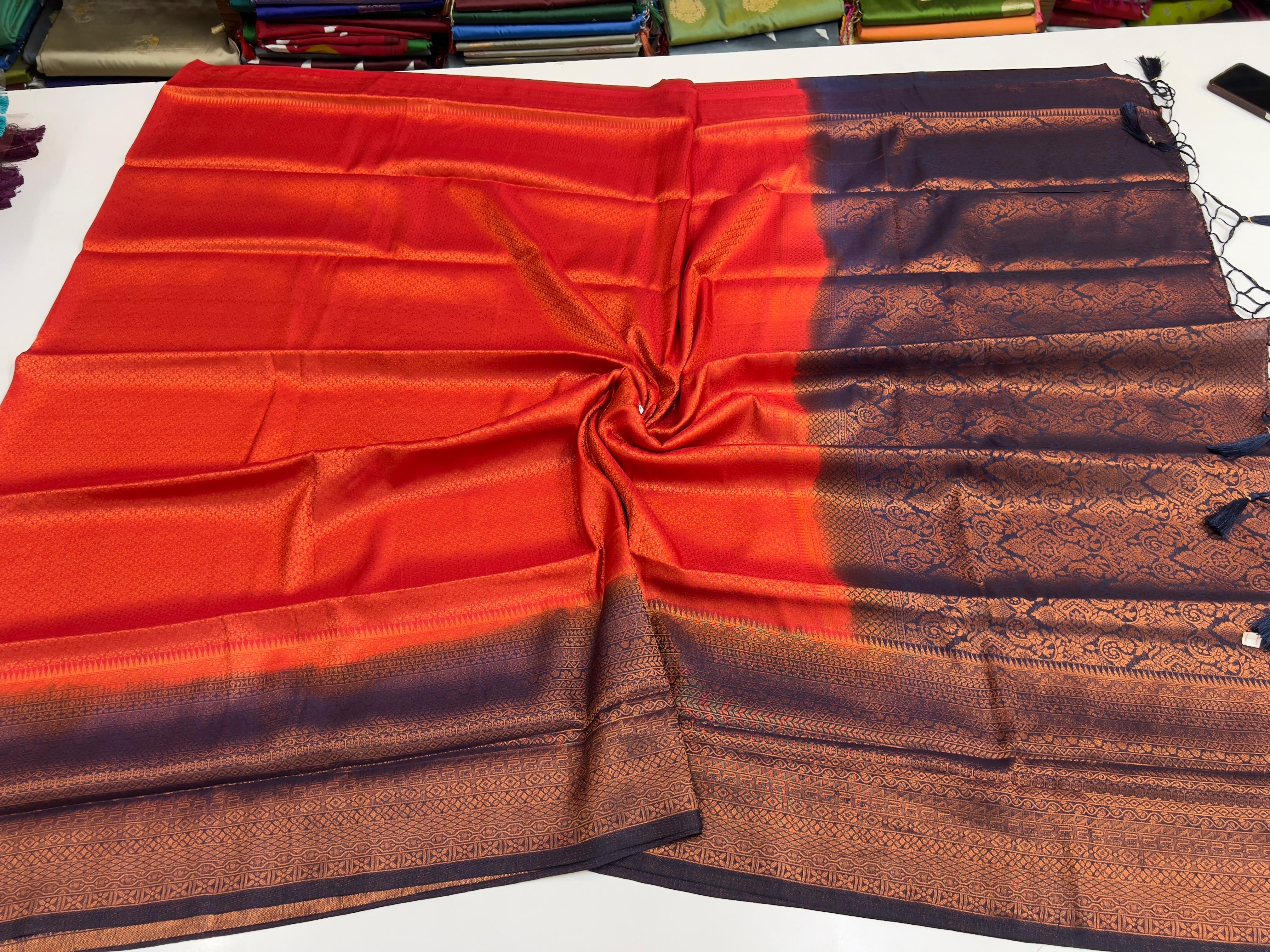 Soft Silk Kubera saree with Blouse Premium Quality 6.25mtr