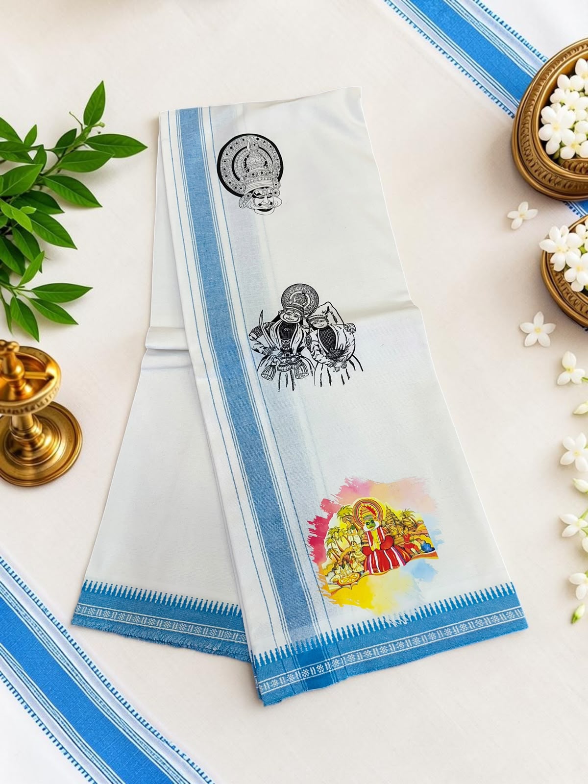 Kerala single designed dhoti  2 meter