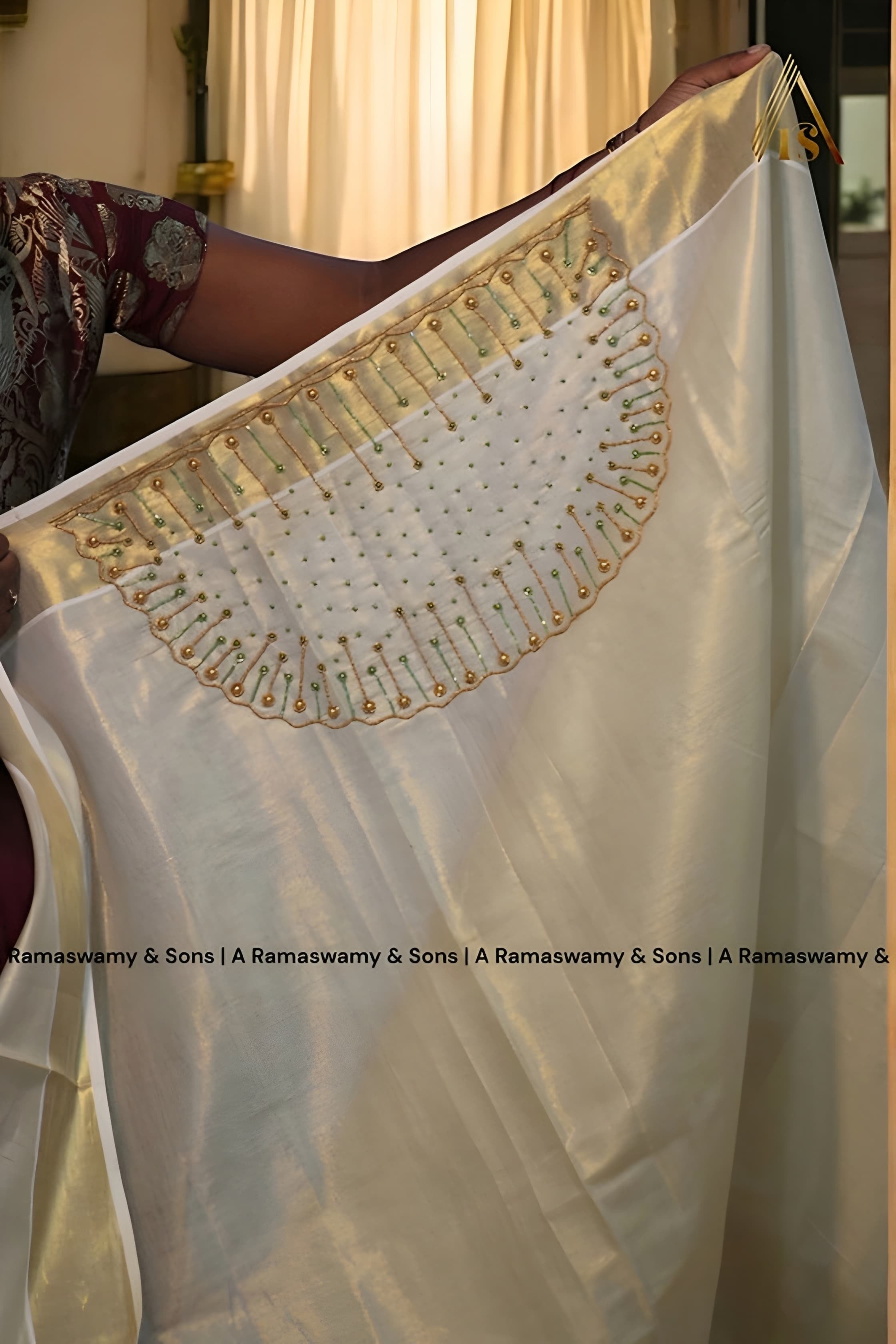 Grand HandworkTissue Saree Premium in Exclusive design _ Kerala Saree