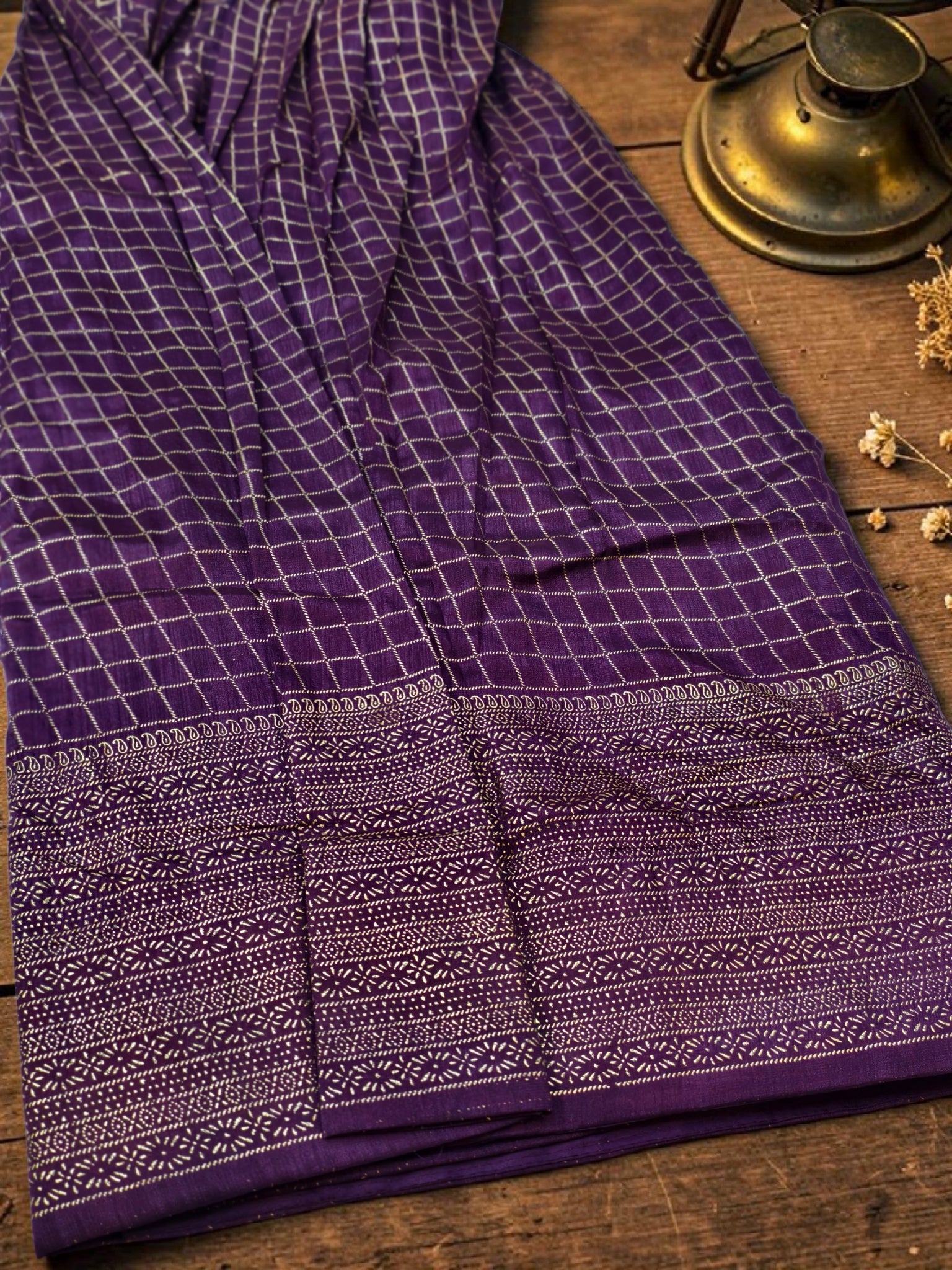 Check davani chettinadu style semi stitched with blouse and dupatta 3 psc