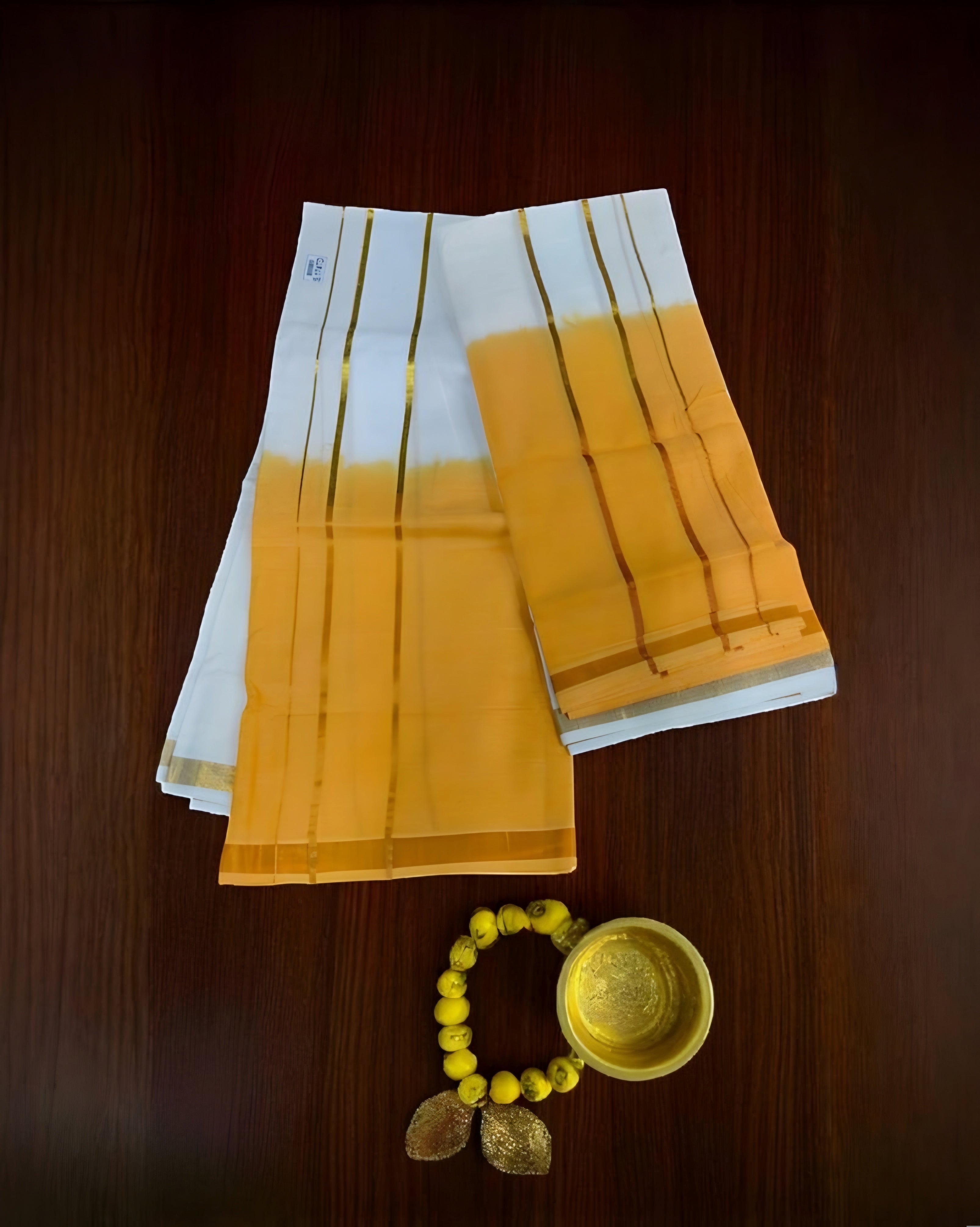 Onam trending Contrast color set mundu soft quality