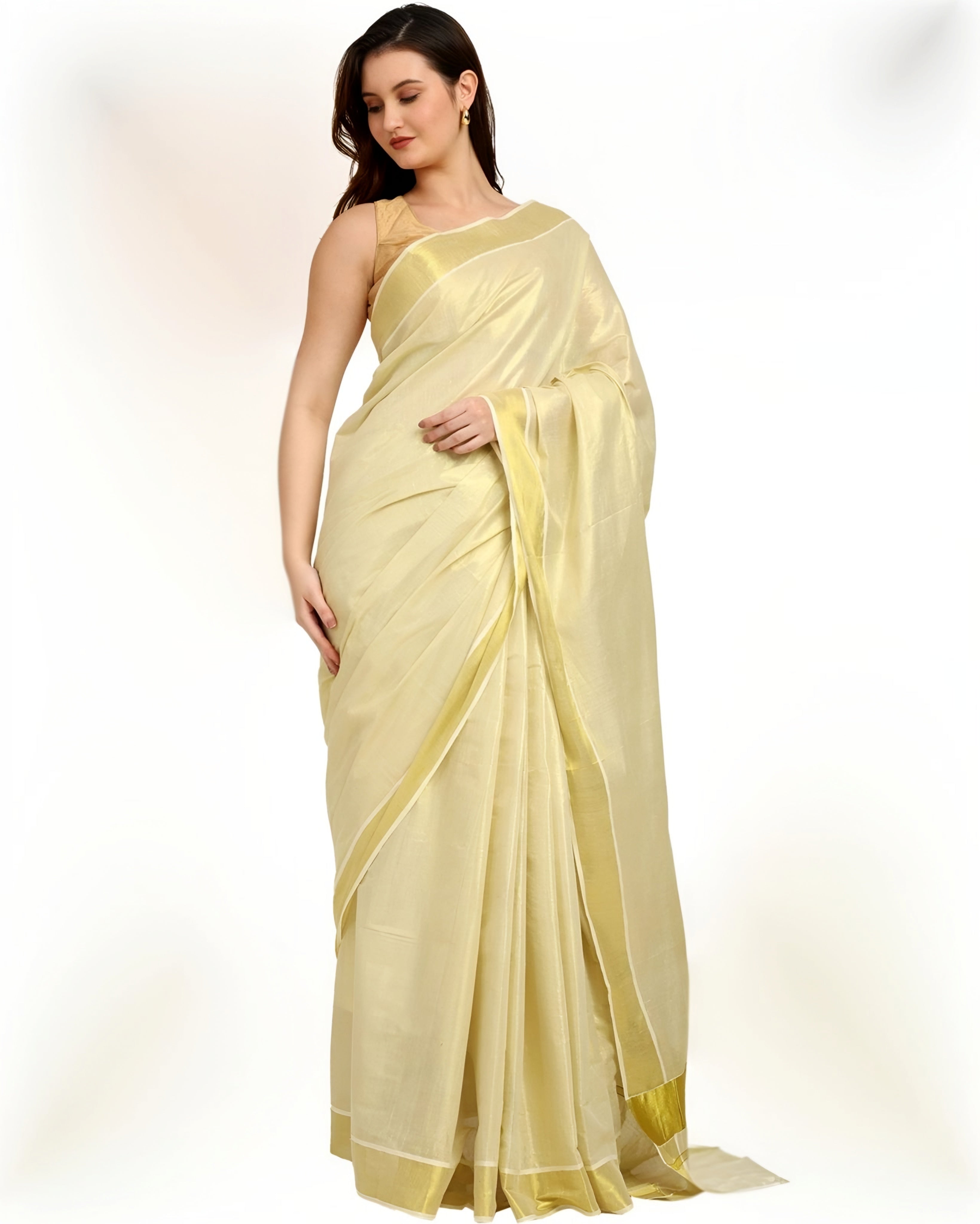 Kerala traditional Tissue saree with blouse