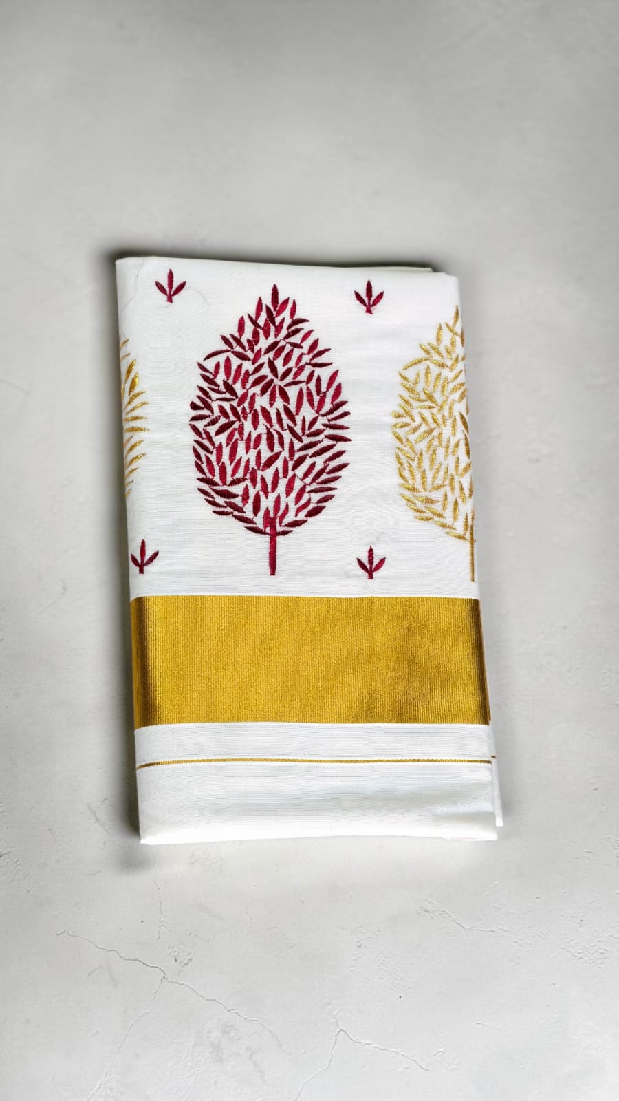 Pure Cotton Embroidery Saree Full body with blouse