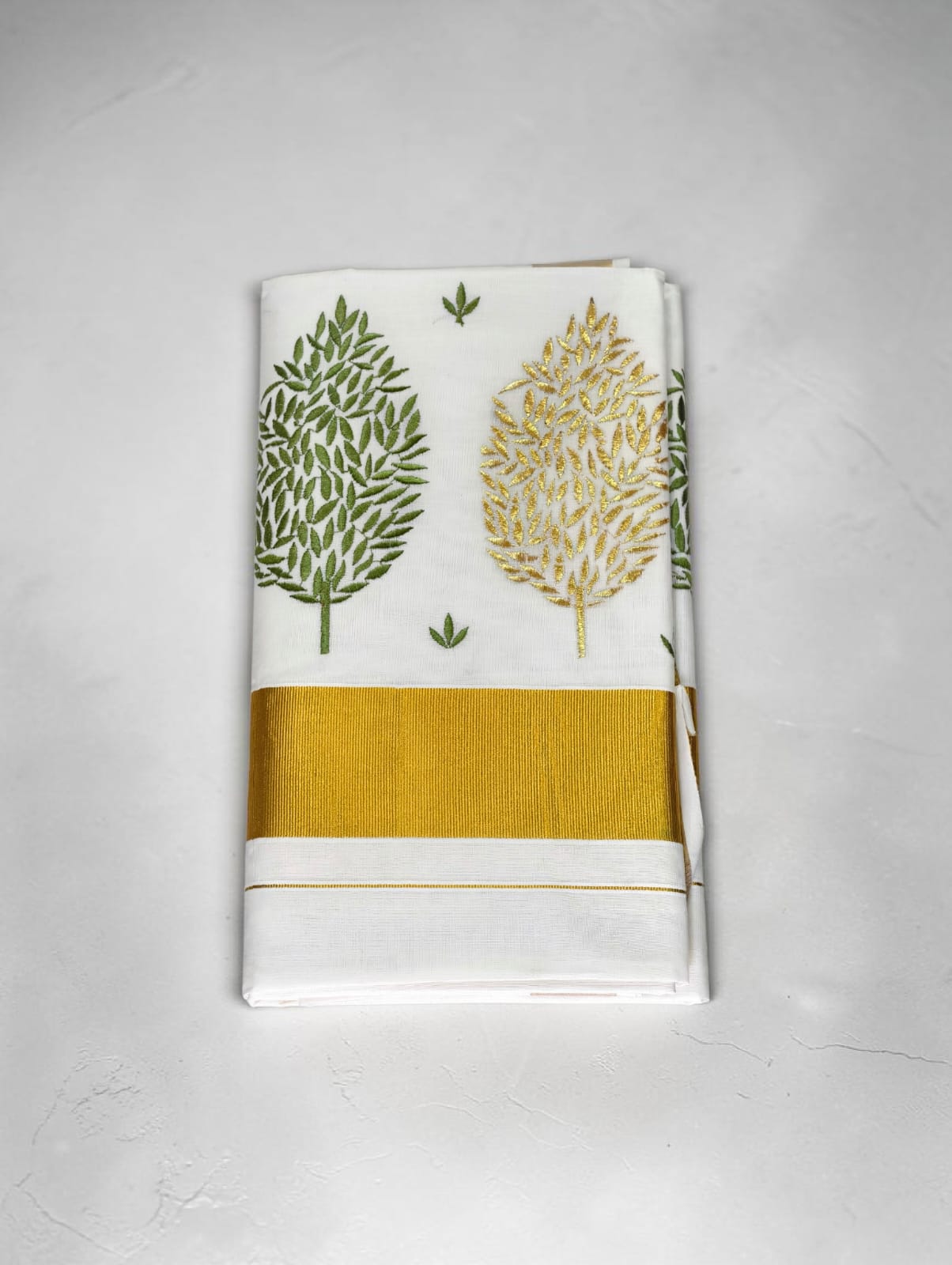 Pure Cotton Embroidery Saree Full body with blouse