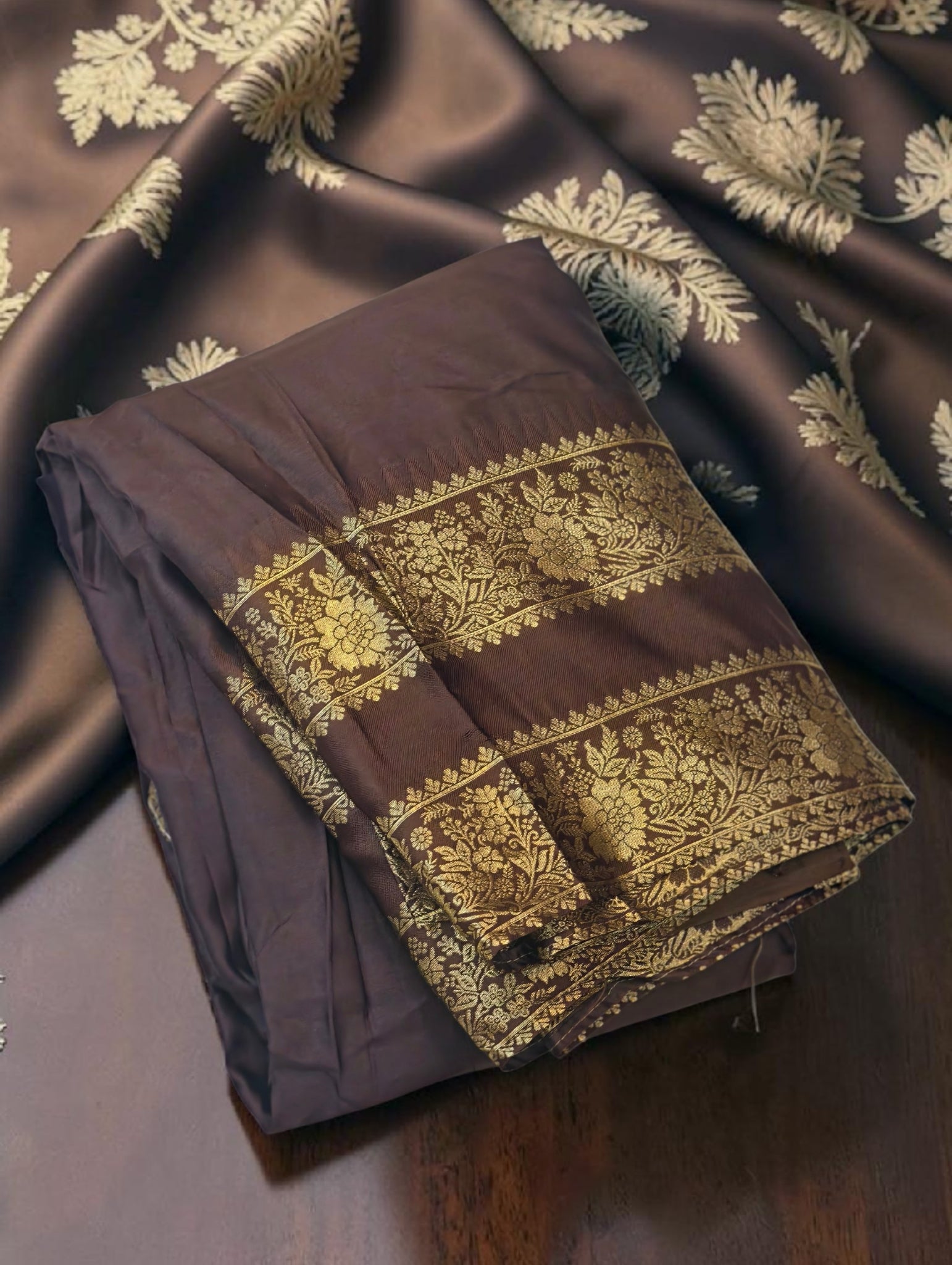 Kanchi cotton style  Davani with rettapeta border with blouse 3 psc set