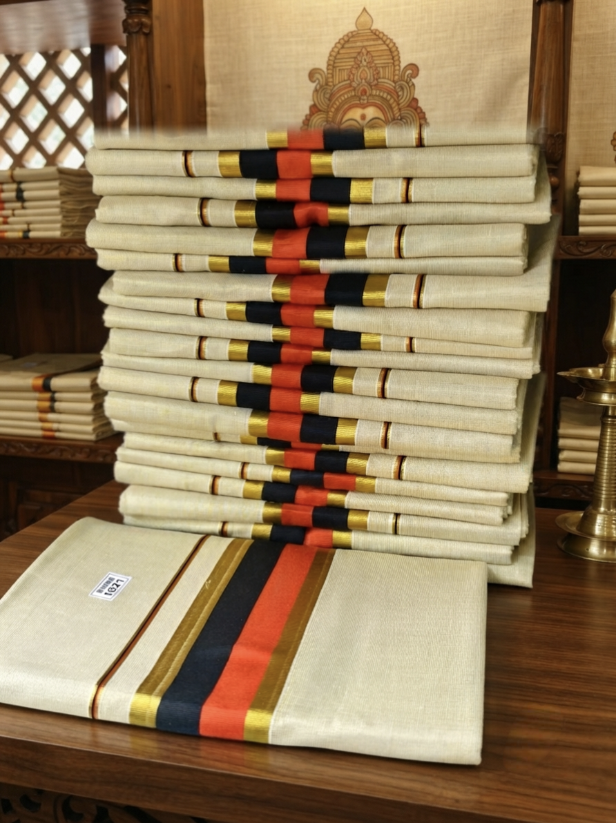 Exclusive Onam Tissue Kerala Saree with blouse