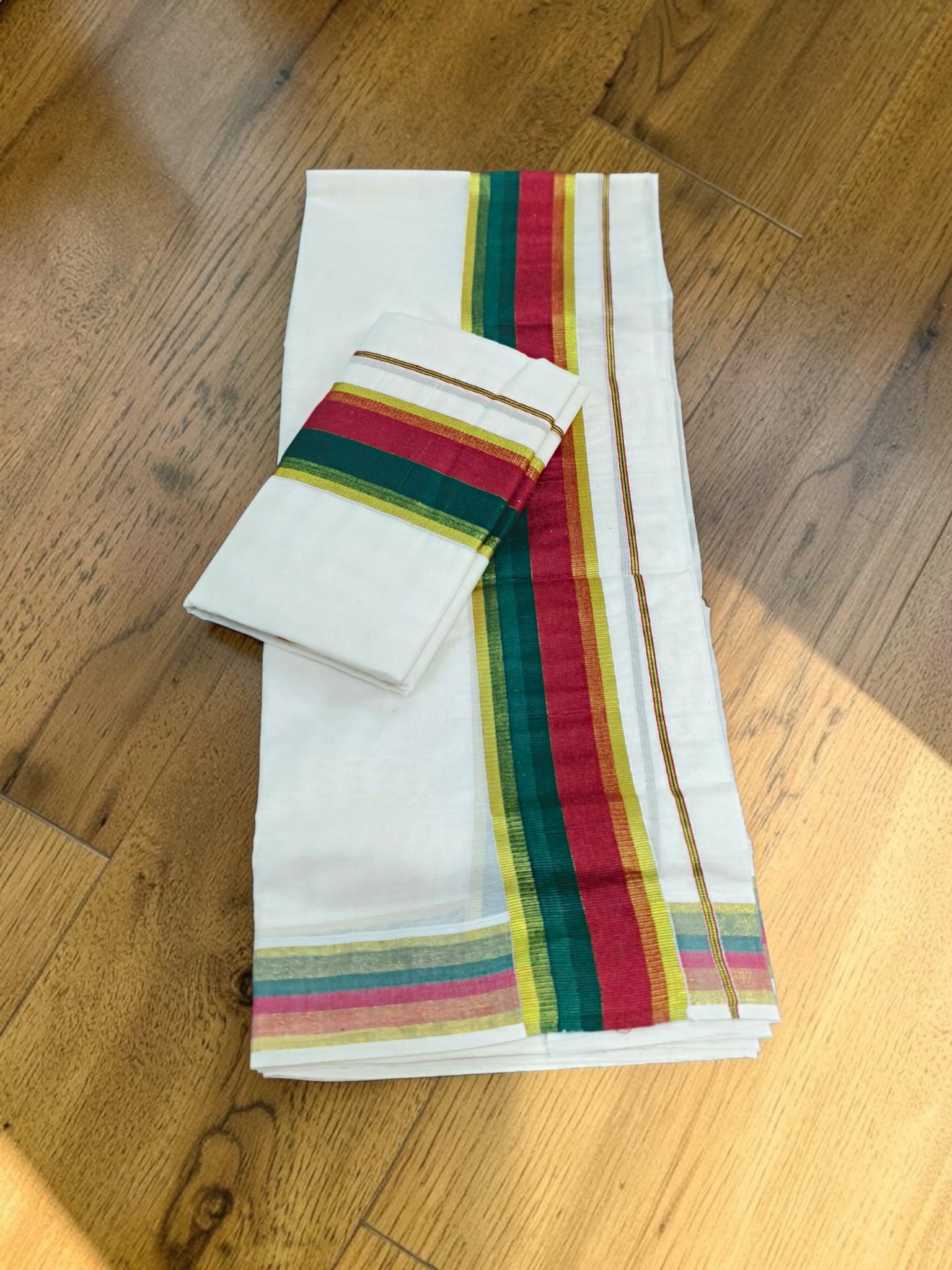 Kuthamoully Cotton Set mundu for Onam _ kerala Setmundu