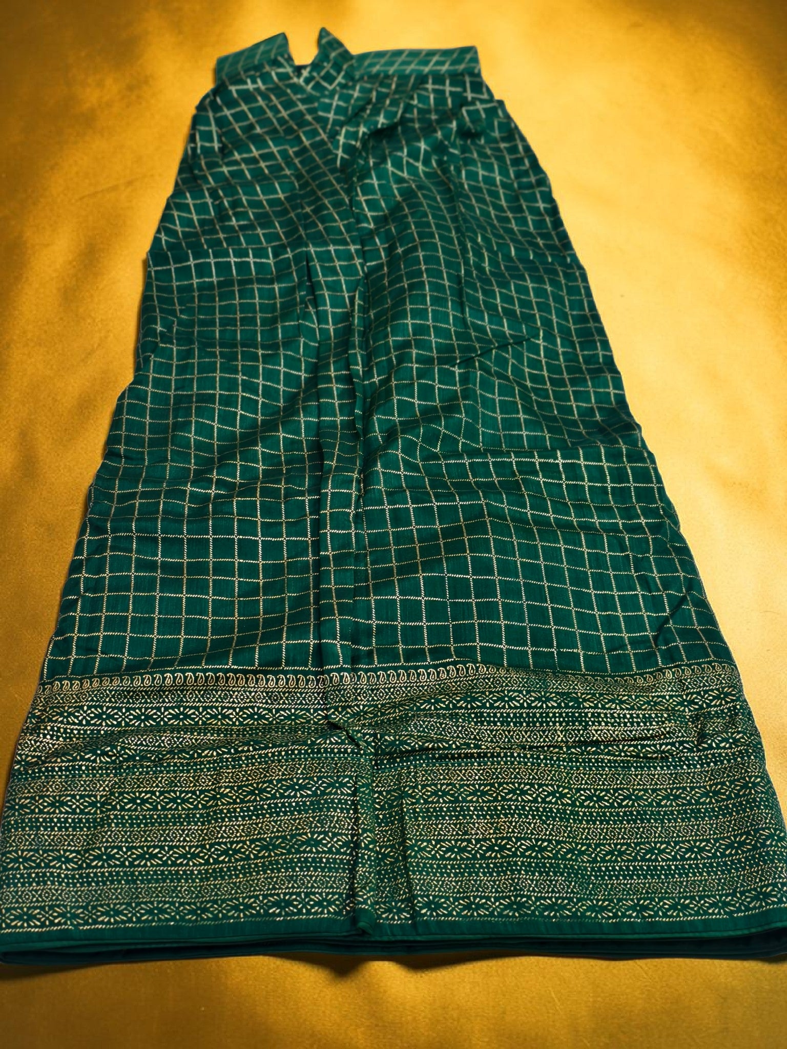 Check davani chettinadu style semi stitched with blouse and dupatta 3 psc