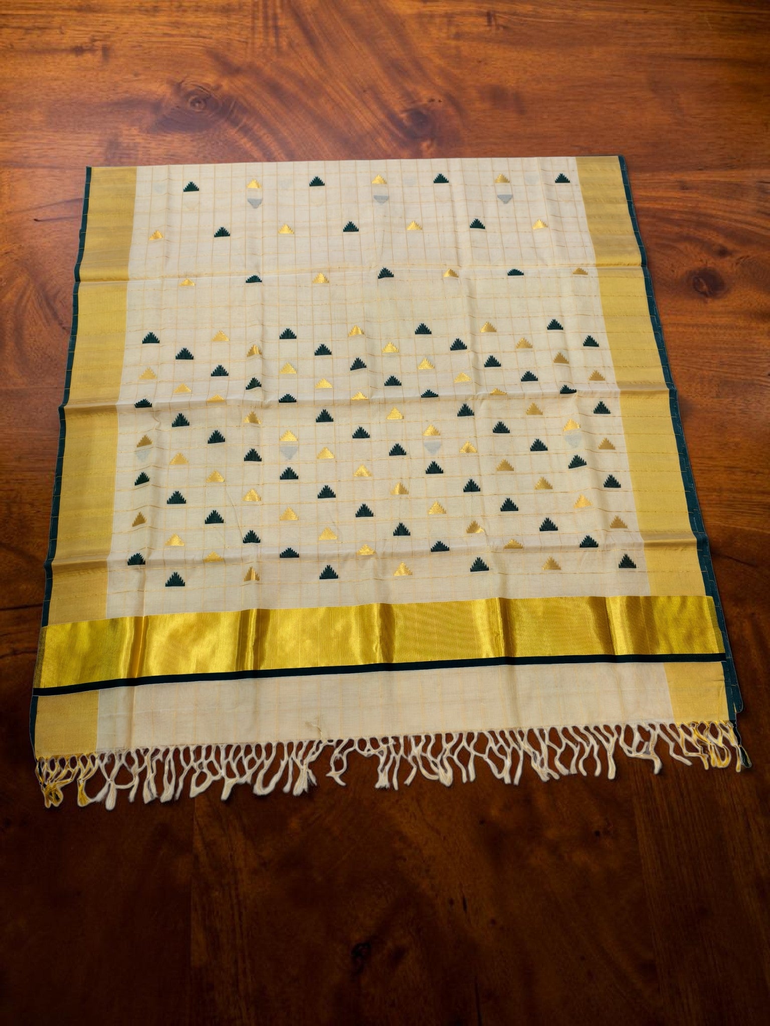 Handloom Tissue saree with full body hand puttas with blouse