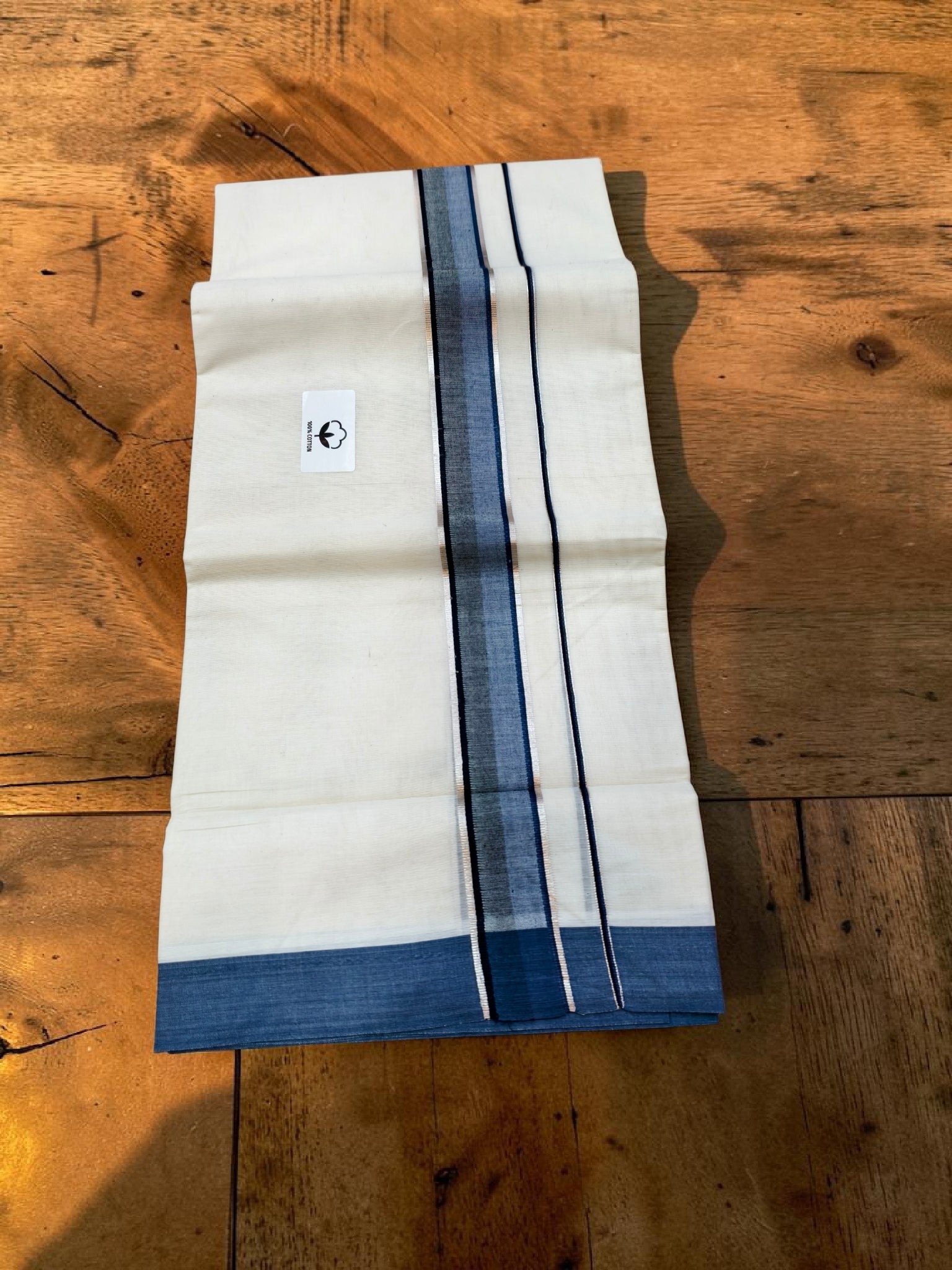 Pure cotton 100/100 Kuthampully Dhoti 4 meter