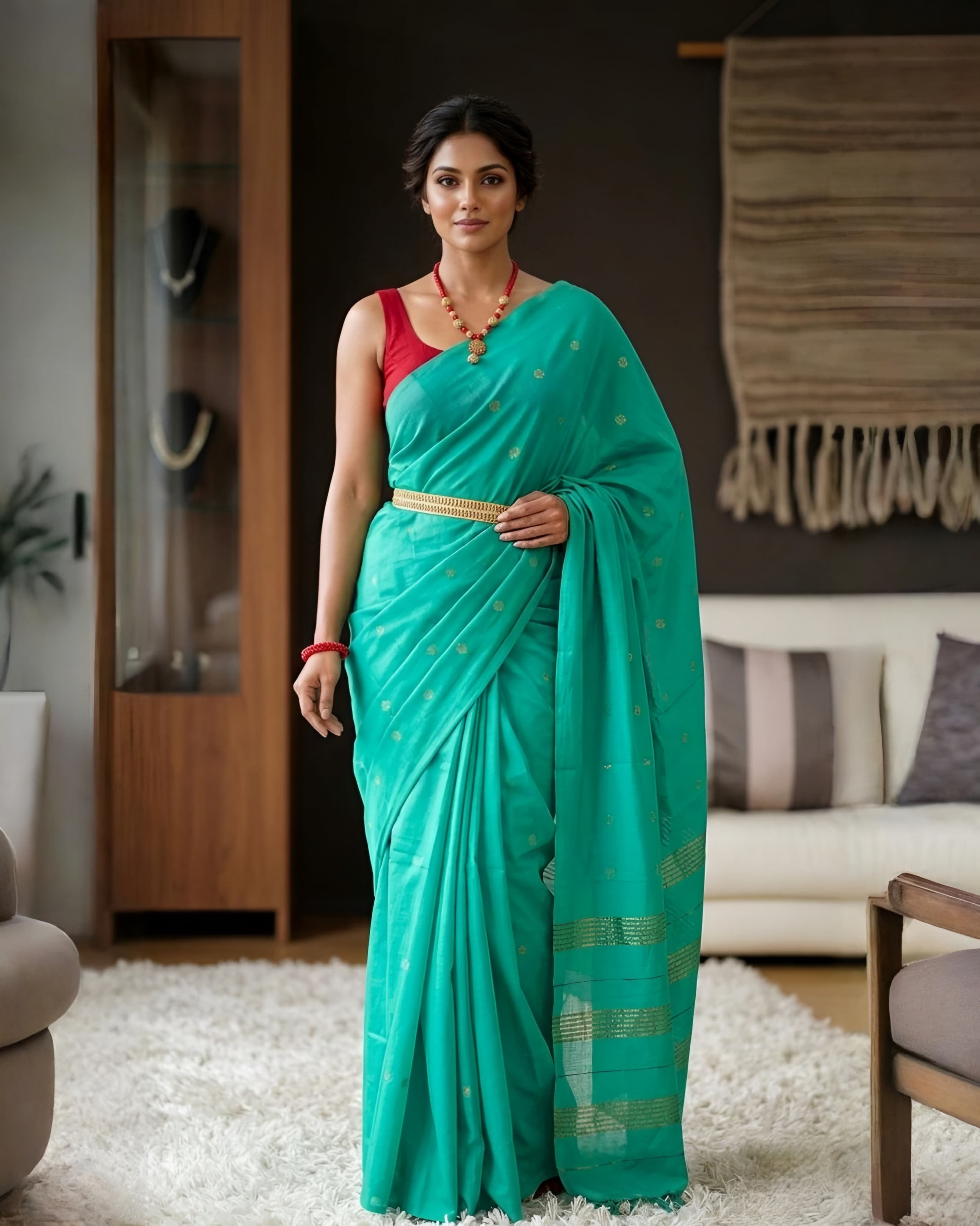 Premium VIP Tussar Silk Saree withBlouse