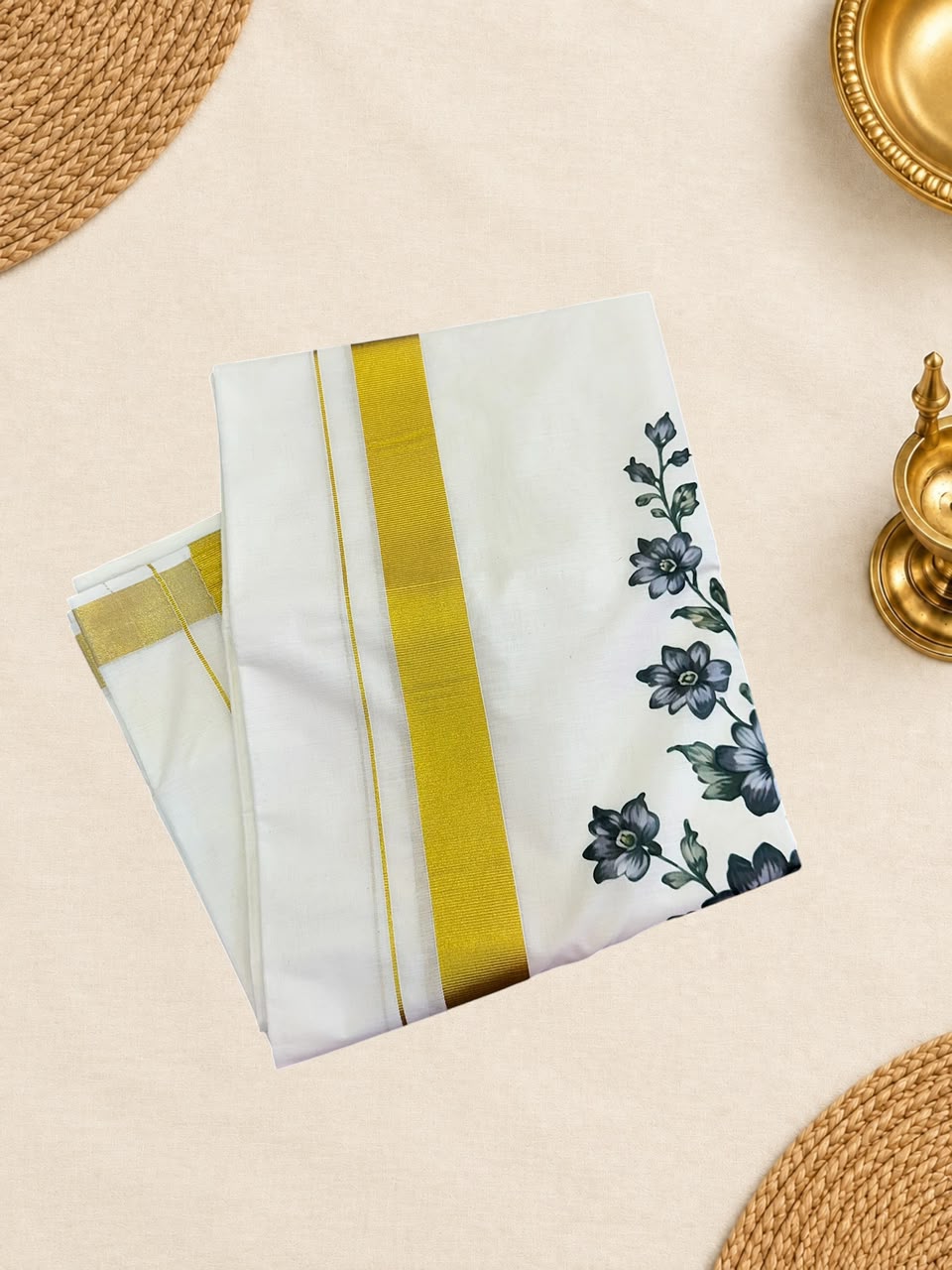 Trending Flower Mens dhoti 4 meter