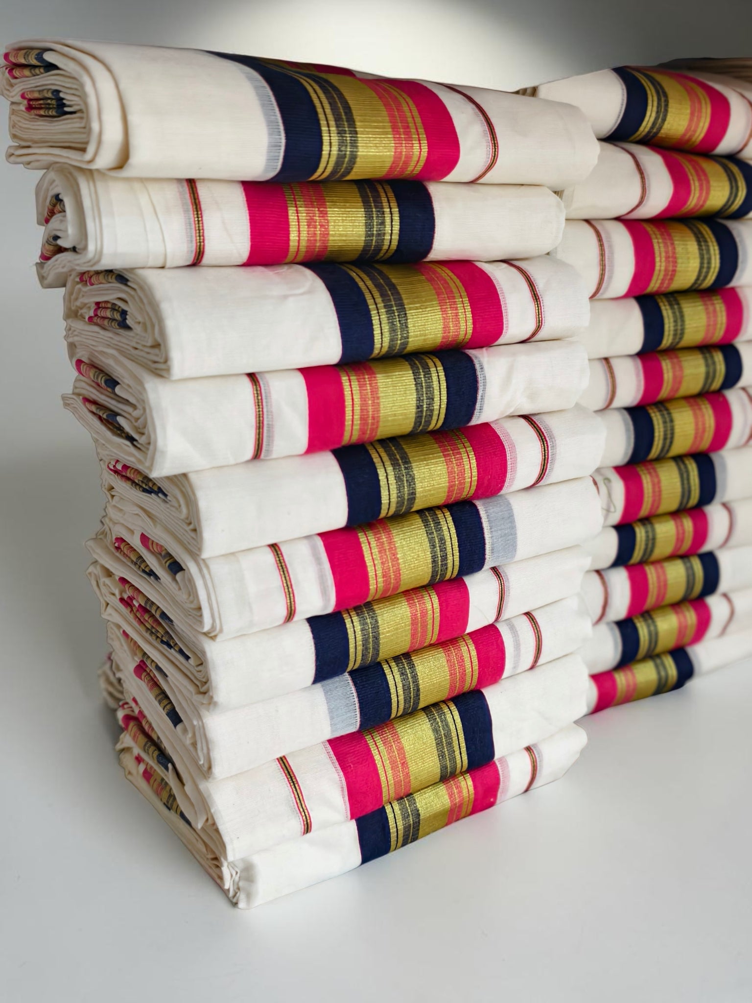 Kerala pure cotton set mundu extra length _ Kuthampully